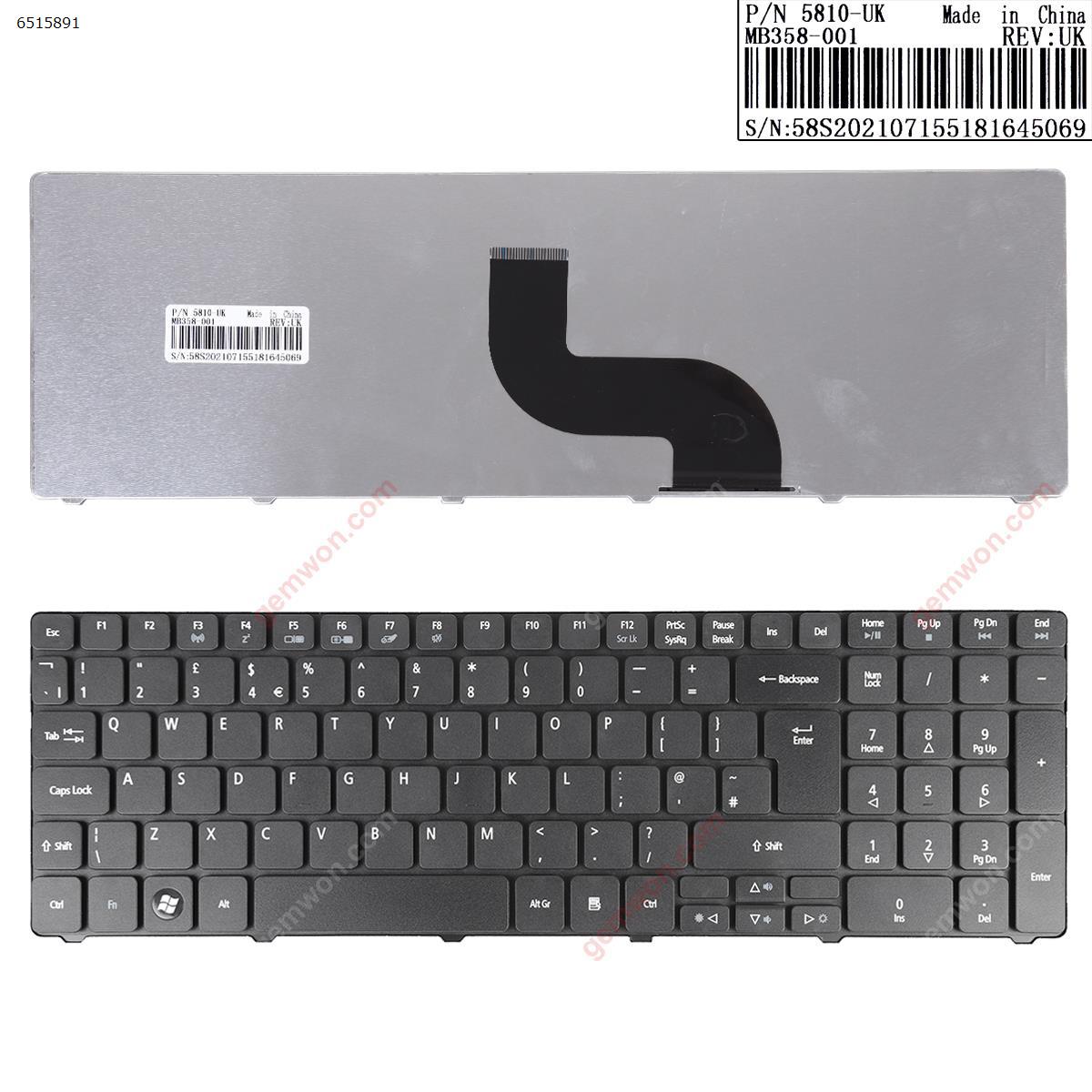 Picture of New Replacement Laptop Keyboard For ACER AS5741G BLACK(Compatible with 5810T，OEM) Uk Layout