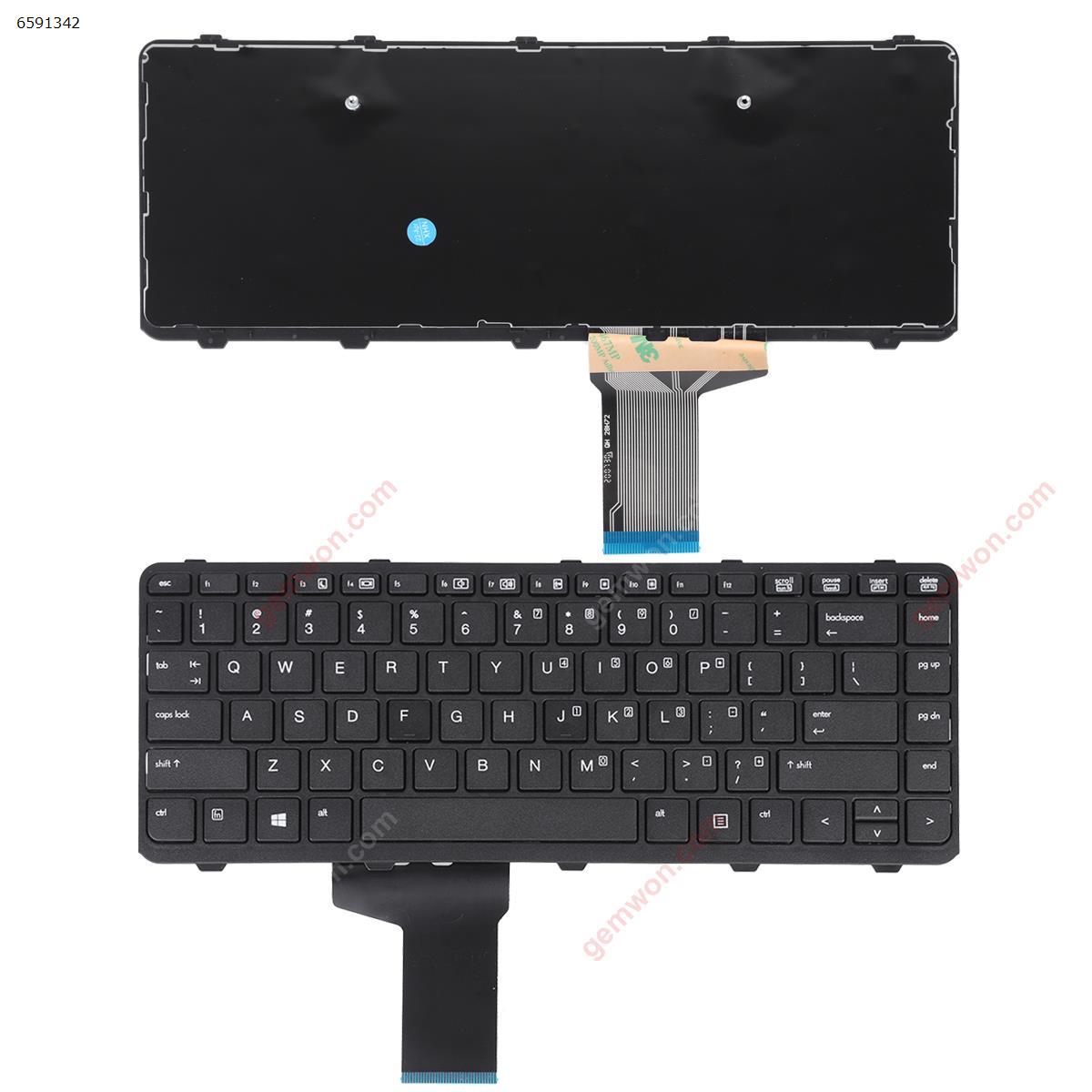 Picture of New Replacement Laptop Keyboard For HP ProBook 430 G1 BLACK FRAME BLACK WIN8 OEM US Layout