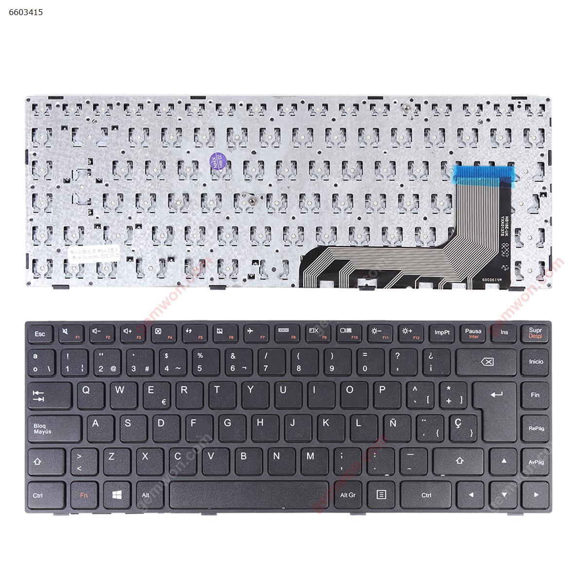 Picture of New Replacement Laptop Keyboard For LENOVO Ideapad 100-14IBY BLACK FRAME BLACK (Win8) SP Layout