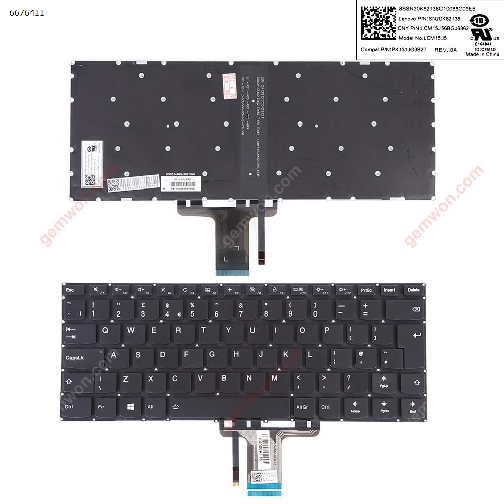 Picture of New Replacement Laptop Keyboard For lenovo Ideapad 310S-14 310S-14ISK 510S-14IKB 710S-14 BLACK win8(Backlit,Without FRAME) Uk Layout