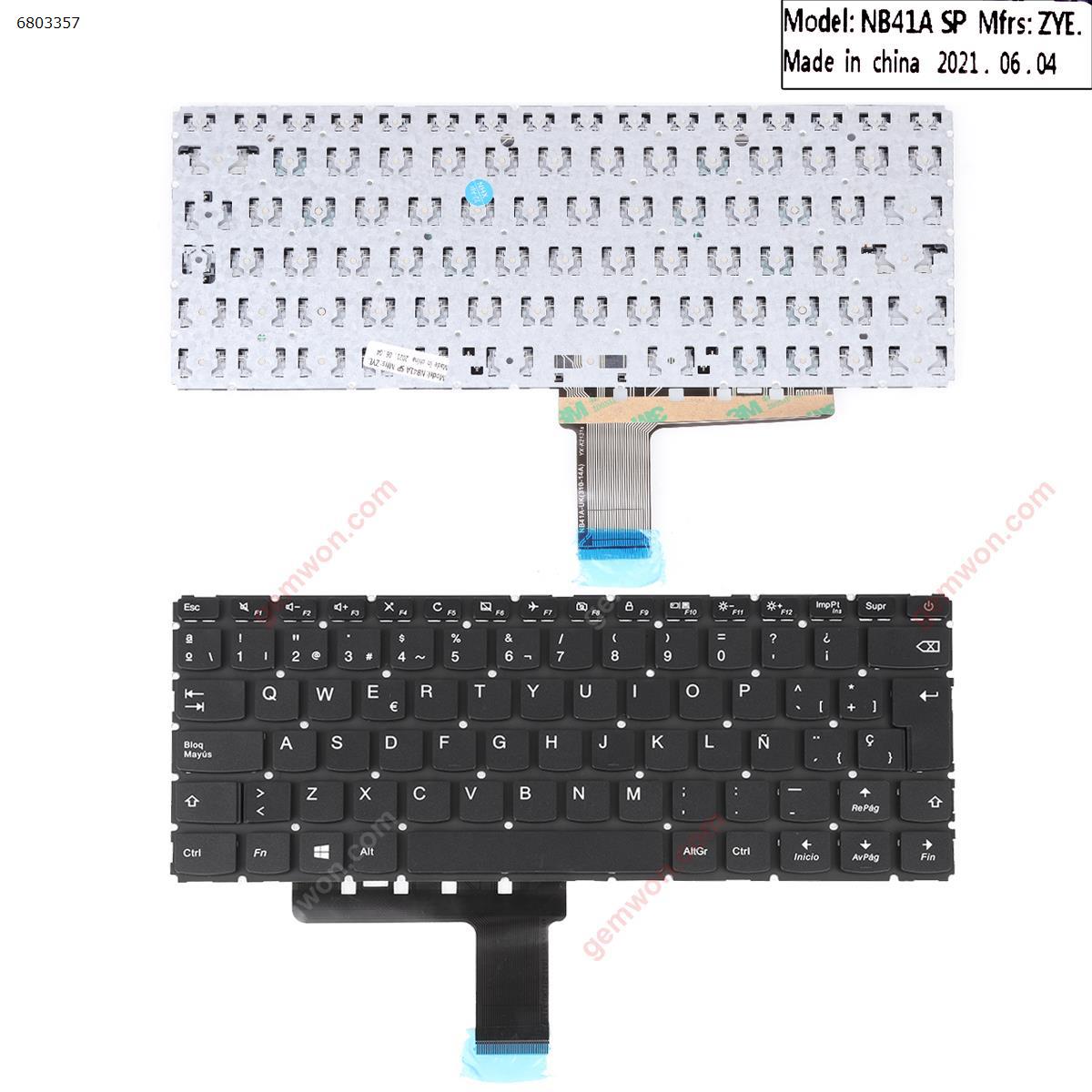 Picture of New Replacement Laptop Keyboard For LENOVO Ideapad 110-14IBR BLACK win8 (Without FRAME，Without foil) SP Layout
