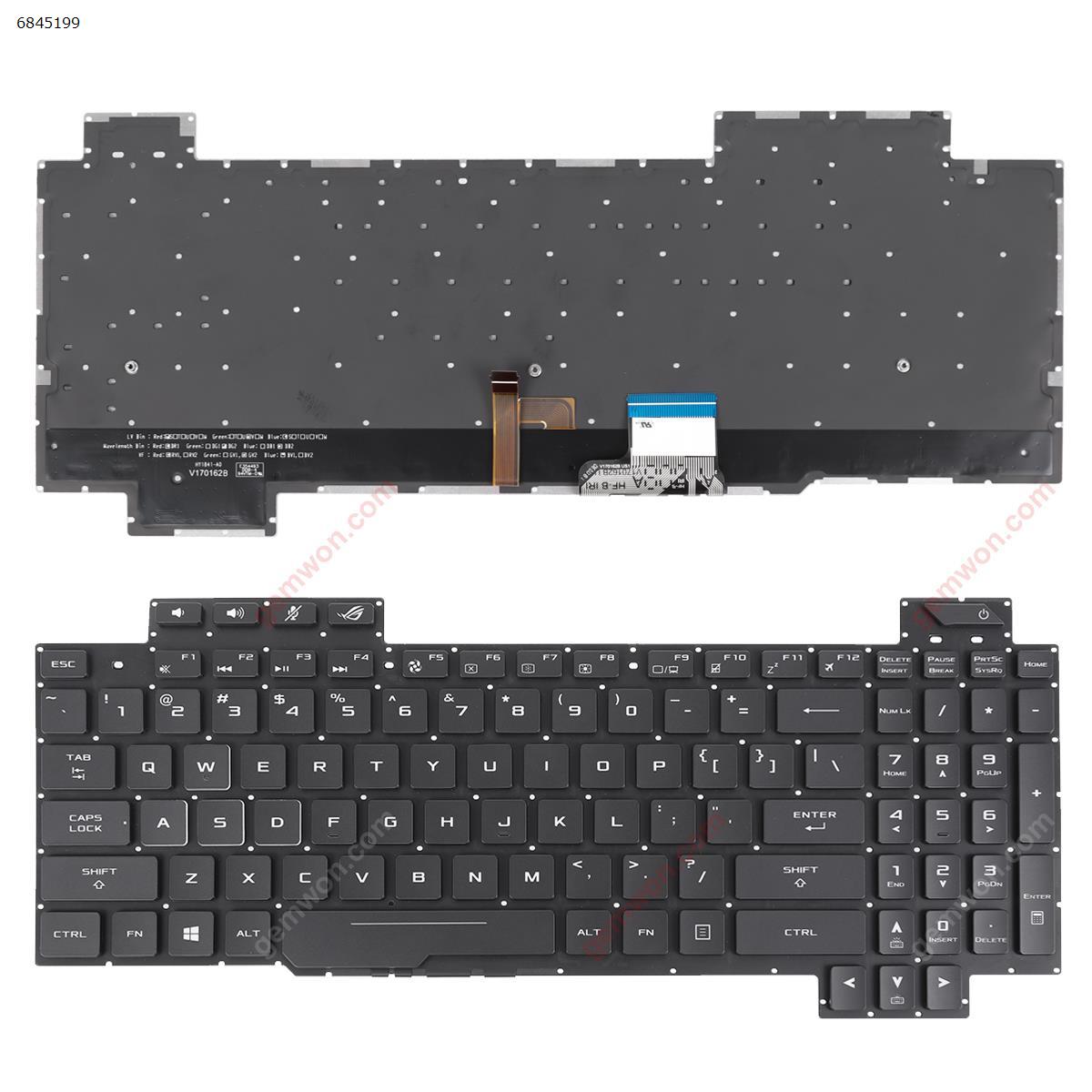 Picture of New Replacement Laptop Keyboard For Asus GL703G GL703GE GL703GM GL703GS GL703VS BLACK ( Full Colorful Backlit,WIN8) US Layout