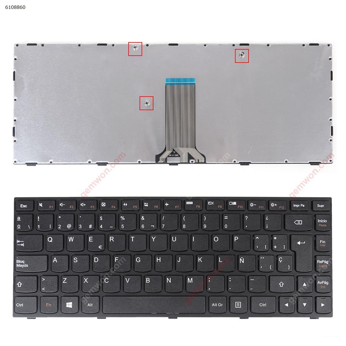 Picture of New Replacement Laptop Keyboard For LENOVO G40-70  Flex 2 14 BLACK FRAME BLACK(For Win8) SP Layout
