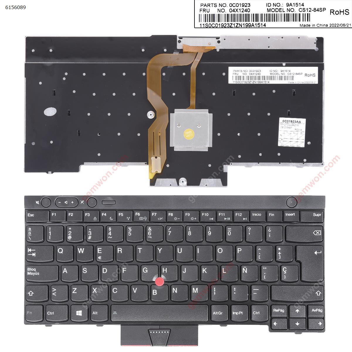 Picture of New Replacement Laptop Keyboard For IBM ThinkPad T430 T530 BLACK (with point stick For Win8) OEM SP Layout
