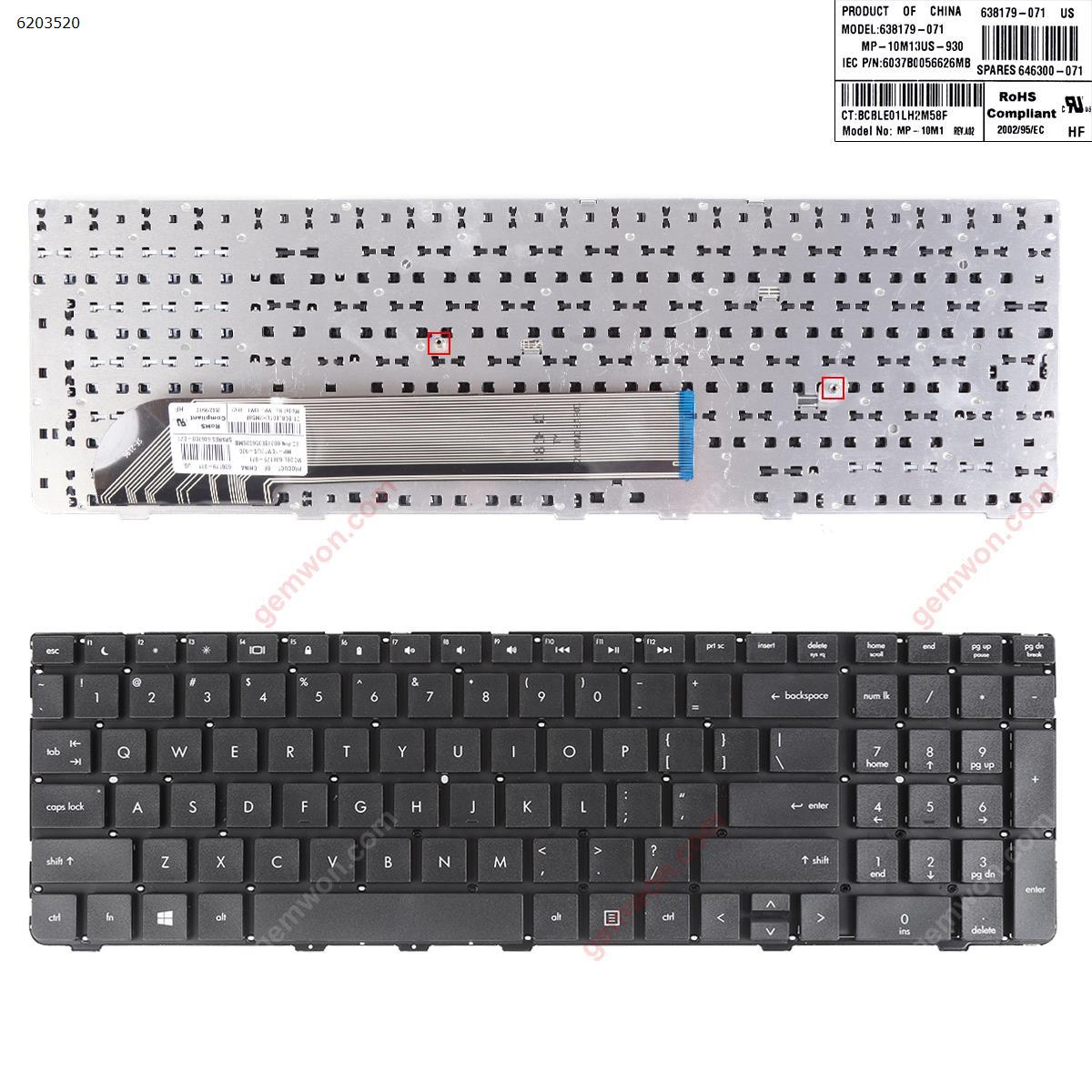 Picture of New Replacement Laptop Keyboard For HP Probook 4535S 4530S 4730S BLACK（Without FRAME，Without Foil,WIN8） US Layout