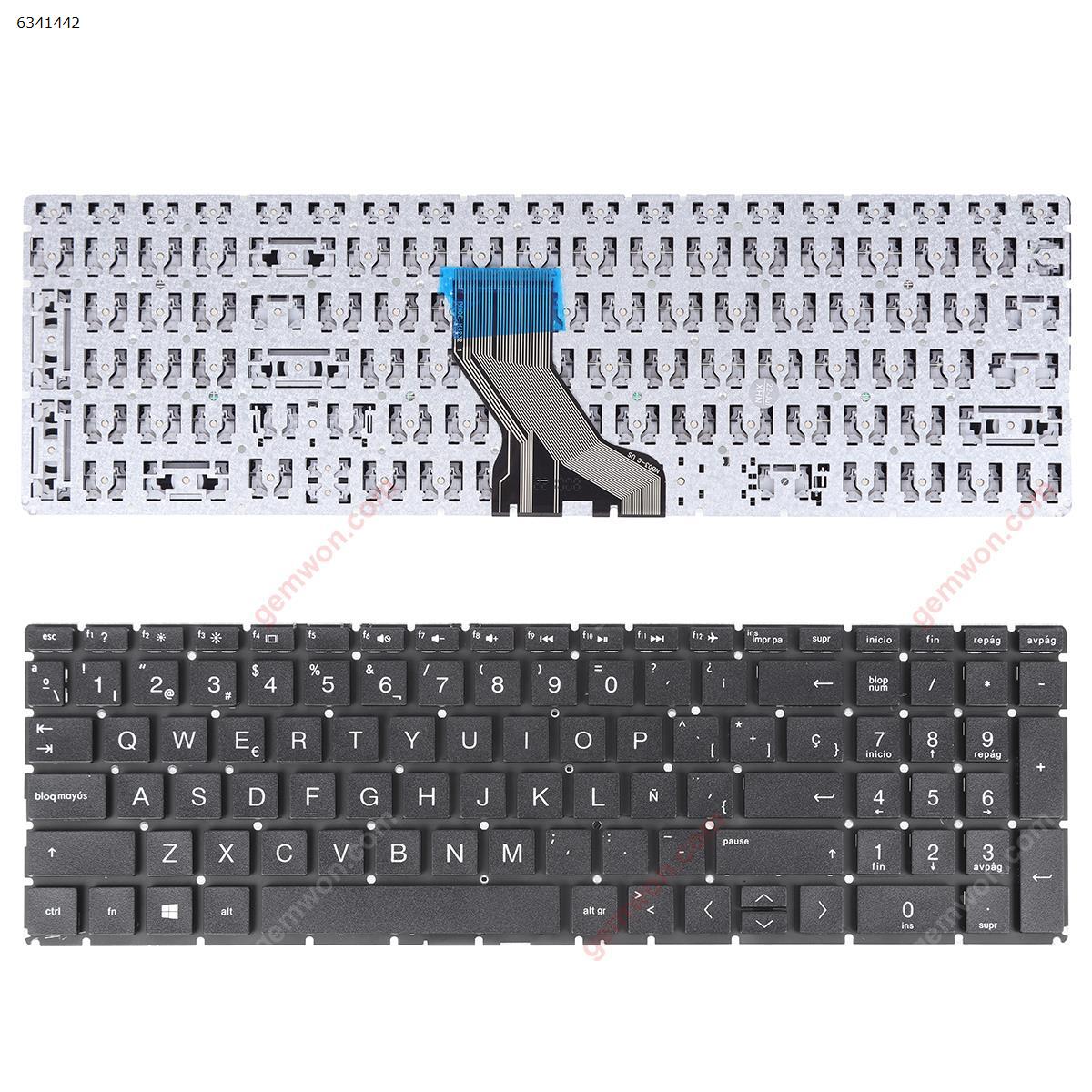 Picture of New Replacement Laptop Keyboard For HP PAVILION 15-CX0012NI 15-CX0012NK 15-CX0012NL BLACK (Without FRAME ,Small Enter） SP Layout