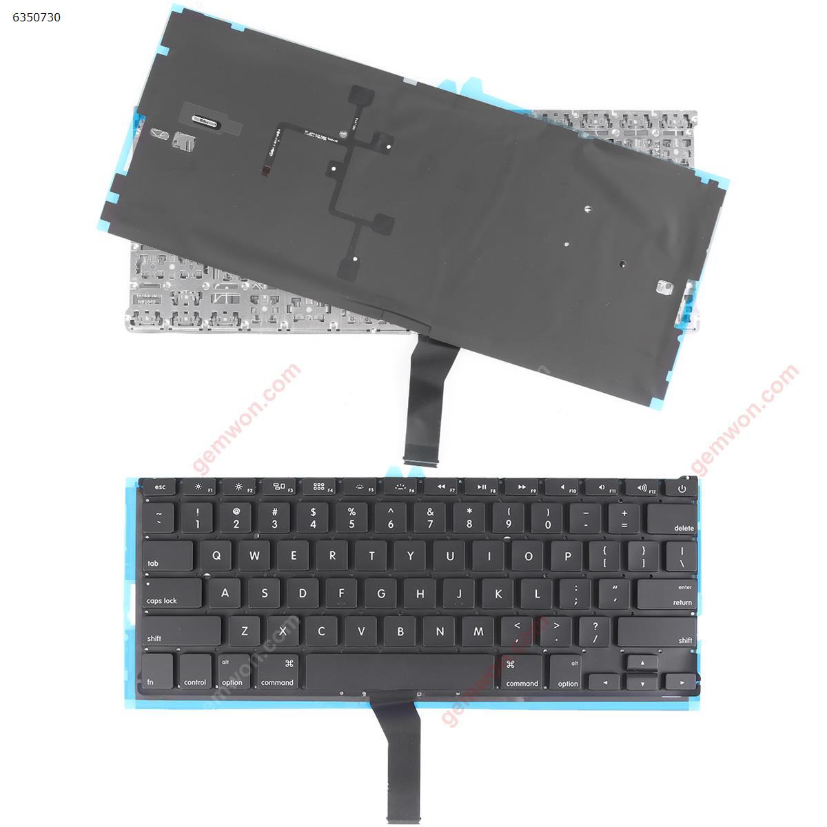 Picture of New Replacement Laptop Keyboard For APPLE Macbook Air A1369 A1466 MC965 MC966 MC503 MC504 13" BLACK For 2011-2015(With Backlit board) US Layout