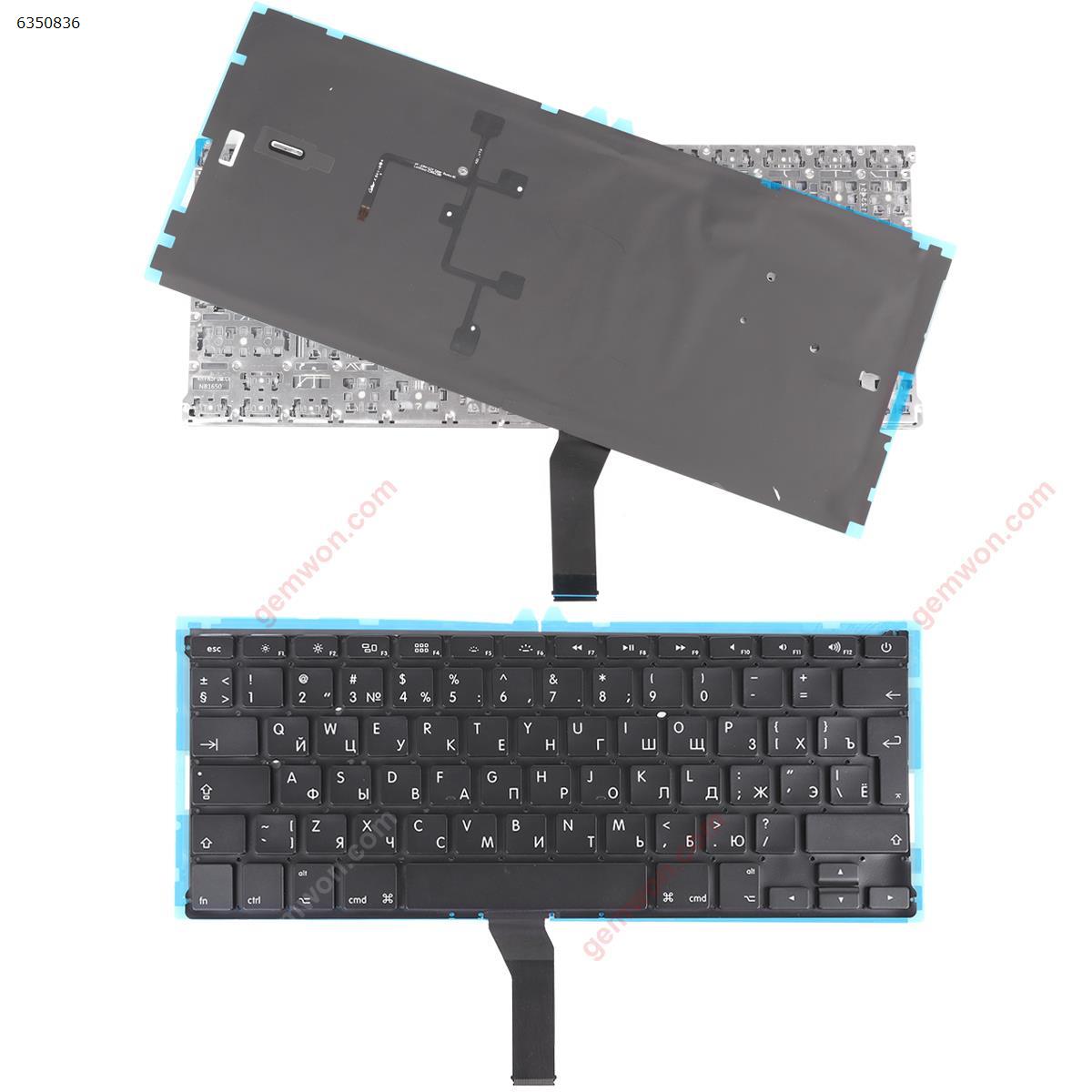 Picture of New Replacement Laptop Keyboard For APPLE Macbook Air A1369 A1466 MC965 MC966 MC503 MC504 13" BLACK For 2011-2015(With Backlit Board) RU Layout