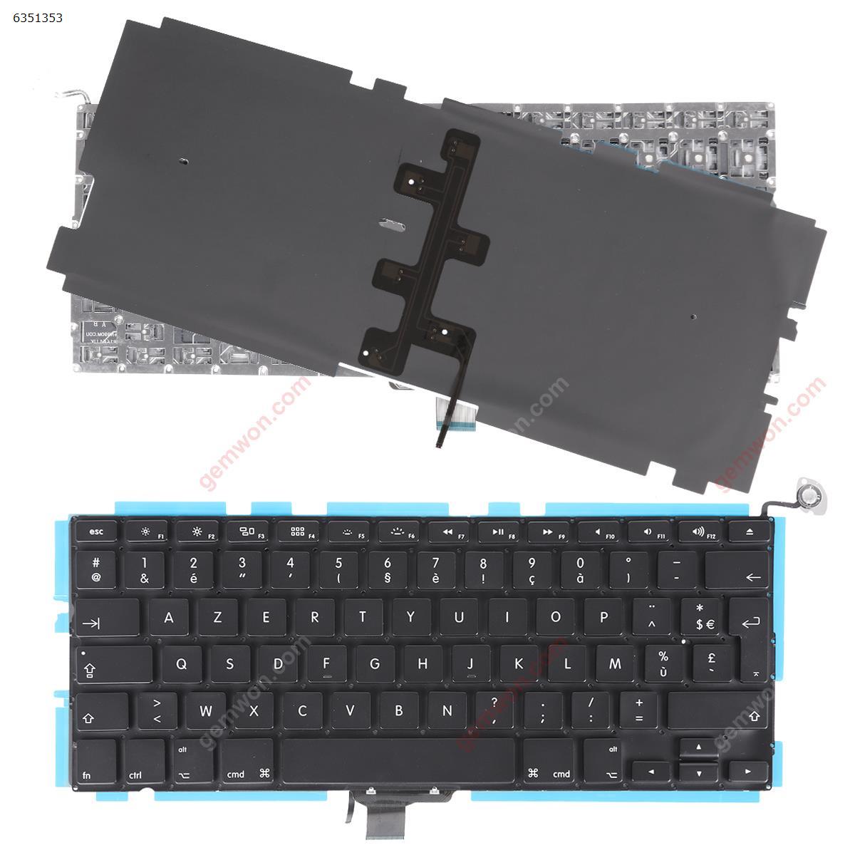 Picture of New Replacement Laptop Keyboard For Apple Macbook Pro Unibody A1278 MB467 Models 13.3" BLACK(With Backlit Board) FR Layout