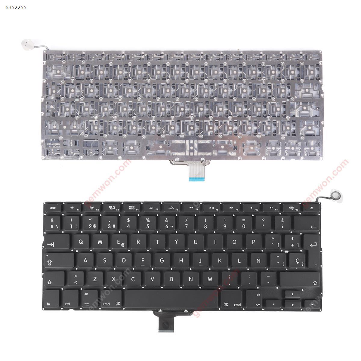 Picture of New Replacement Laptop Keyboard For Apple Macbook Pro Unibody  A1278  A1322  MB467  BLACK(without Backlit) SP Layout