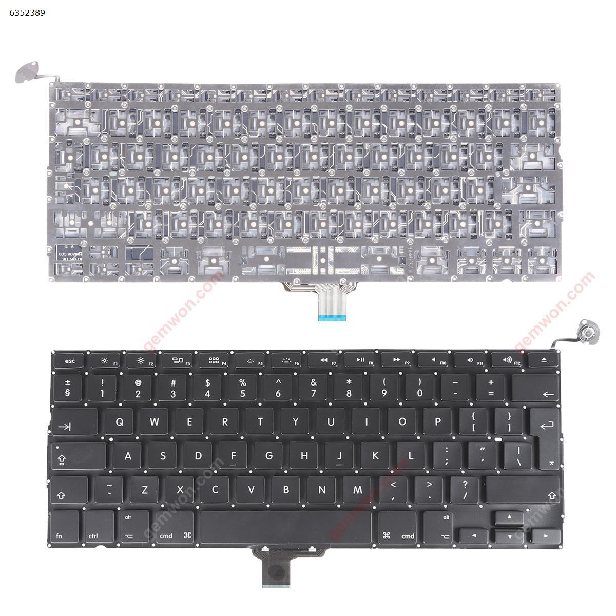 Picture of New Replacement Laptop Keyboard For Apple Macbook Pro Unibody  A1278  A1322  MB467  BLACK(without Backlit) UI Layout