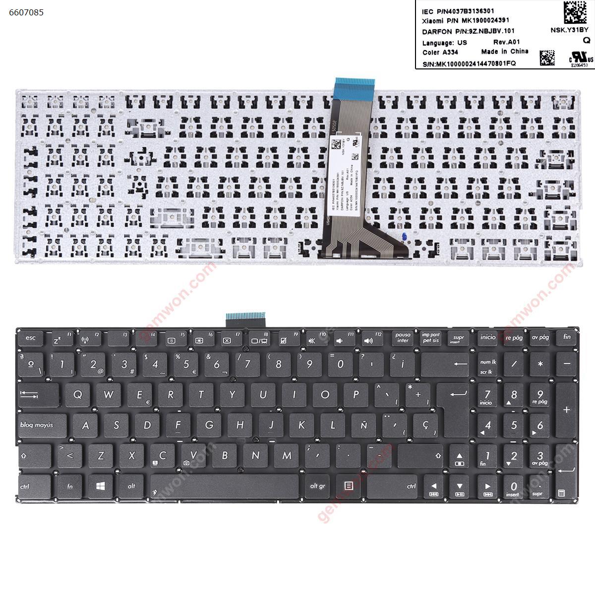 Picture of New Replacement Laptop Keyboard For ASUS K555 X555 BLACK(Without FRAME,For Win8) SP Layout
