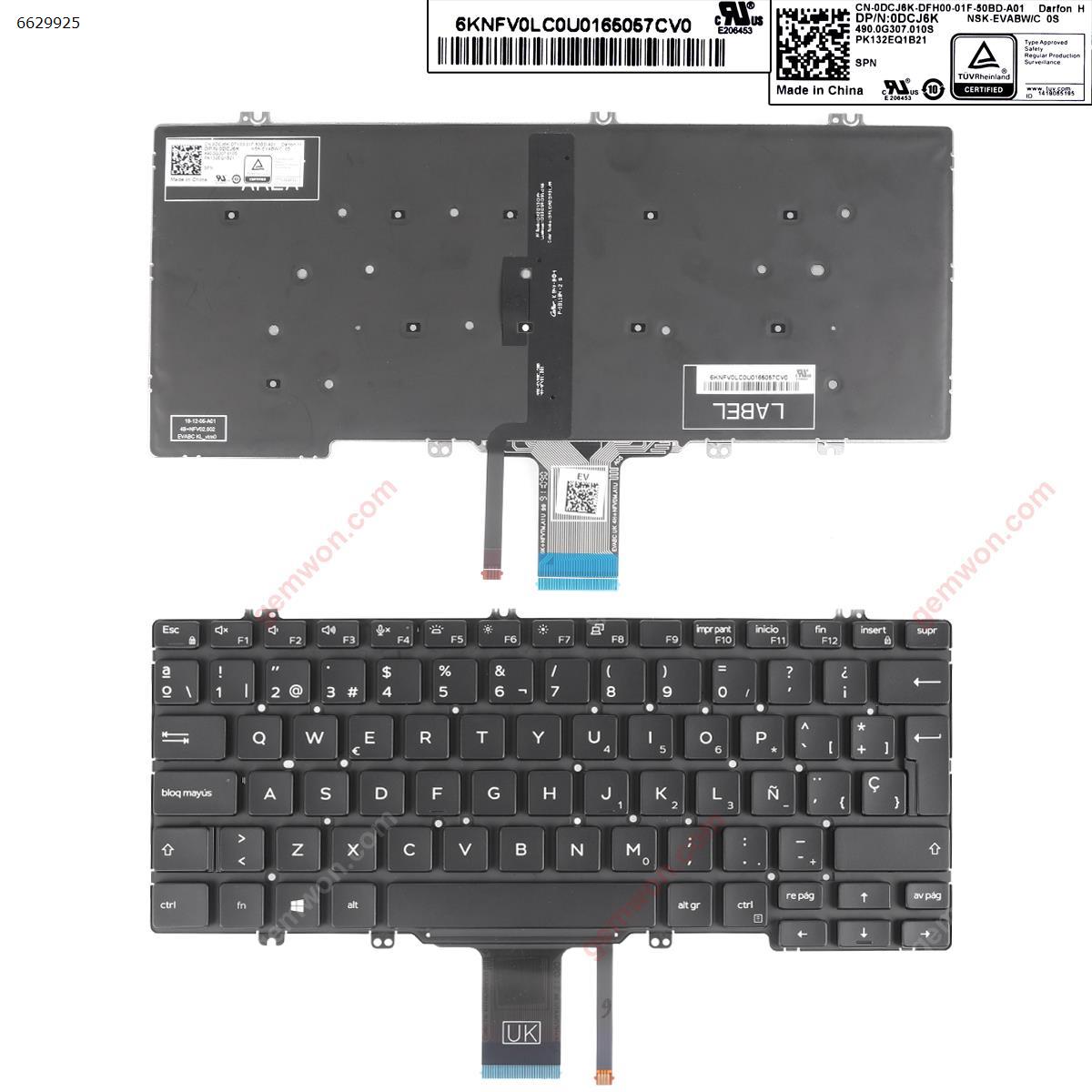 Picture of New Replacement Laptop Keyboard For DELL Latitude 7300 5310 5300 2-in-1 BLACK（Backlit Win8） SP Layout
