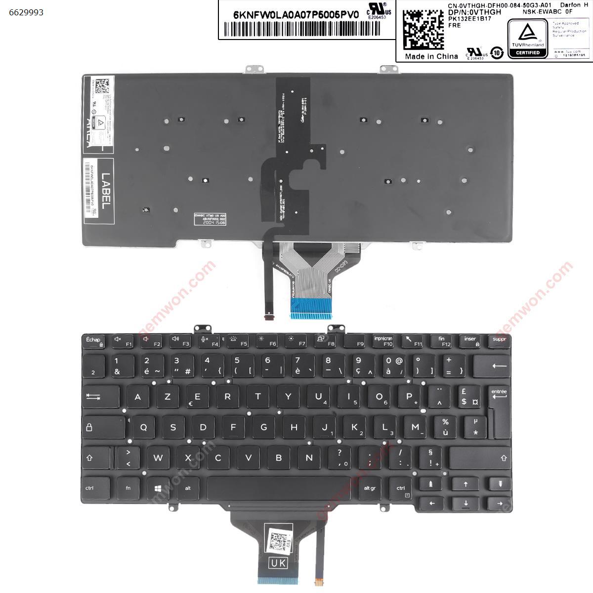 Picture of New Replacement Laptop Keyboard For 5400 Backlit Fr,DELL Latitude 3400 5400 7400  5401 BLACK（Backlit Win8） FR Layout