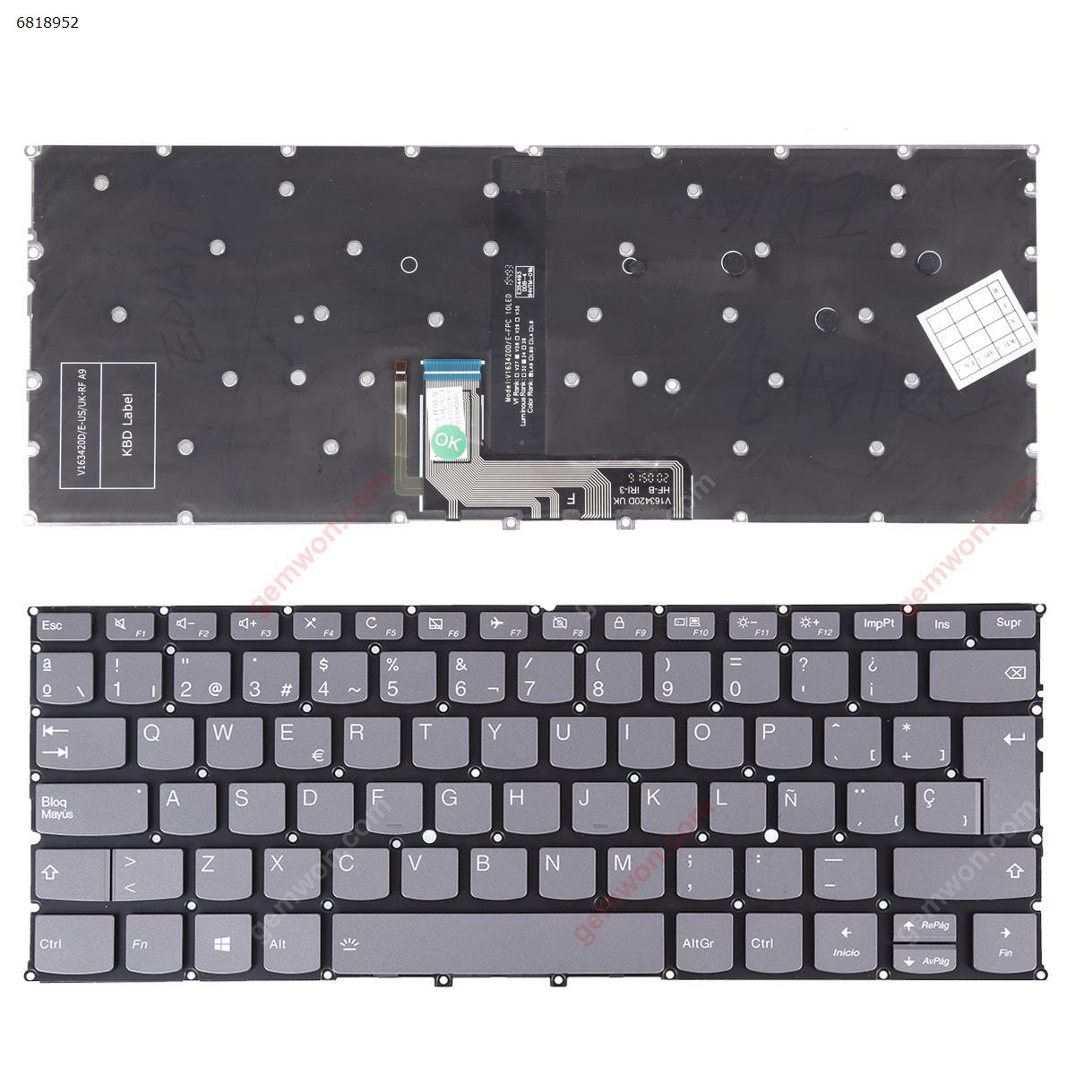 Picture of New Replacement Laptop Keyboard For LENOVO YOGA  C940-14  C940-14iil  Gray（Backlit win8） SP Layout