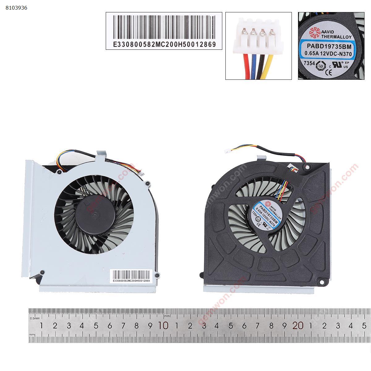 Picture of New Replacement CPU Cooling Fan For MSI 17AX GT73 GT75VR N370 N390 N369 N371(For CPU fan,OEM) N/A Layout