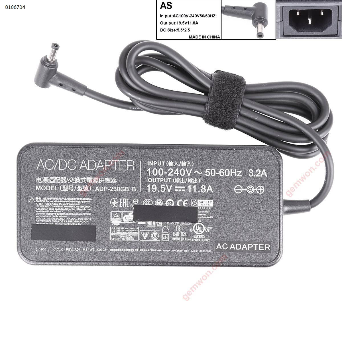 Picture of ASUS  19.5V 11.8A Φ5.5 x 2.5mm 230W With logo（High copy）