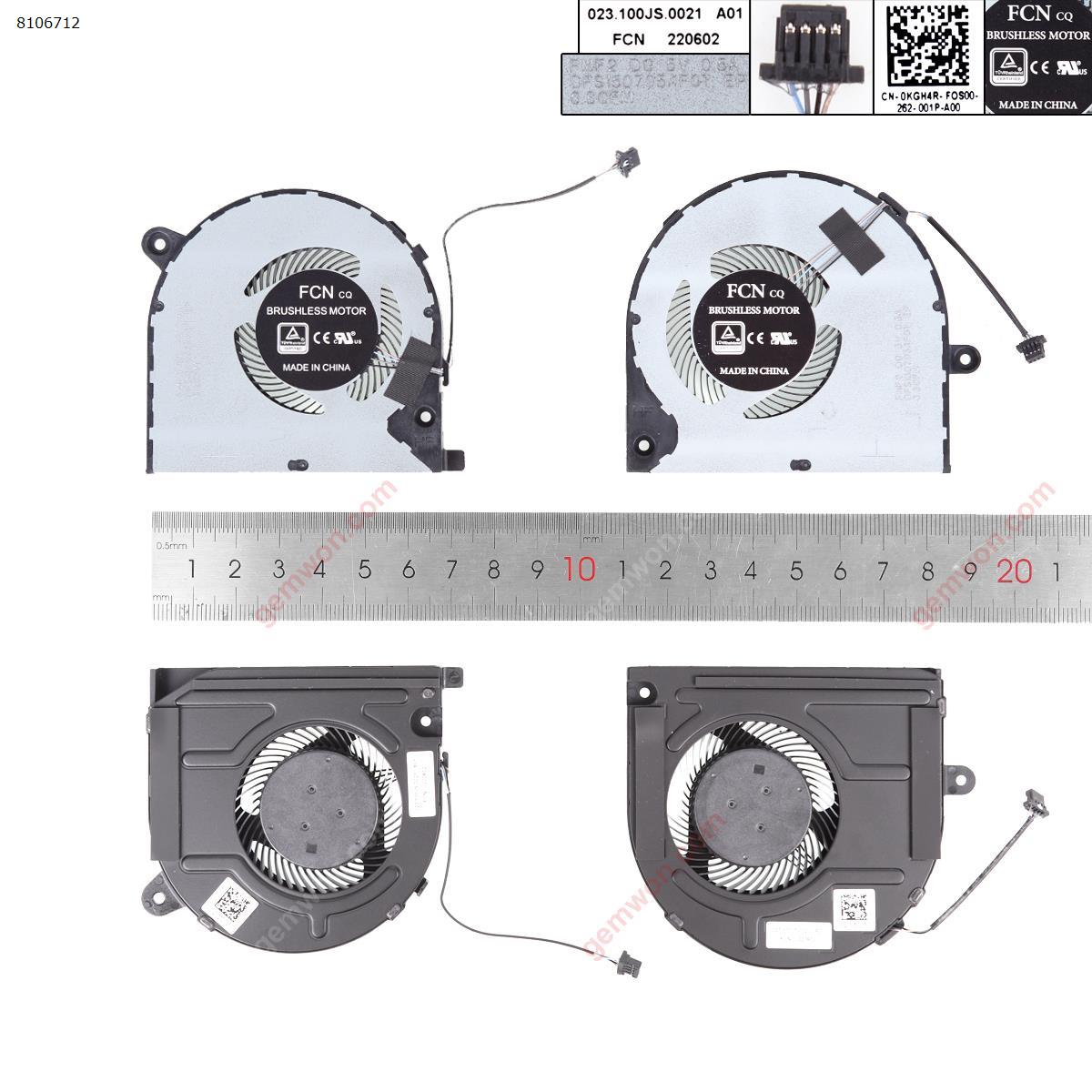 Picture of New Replacement CPU Cooling Fan For DELL Vostro 7500 7501 0YND40 YND40（L+R,ORG）. 0YND40 Layout