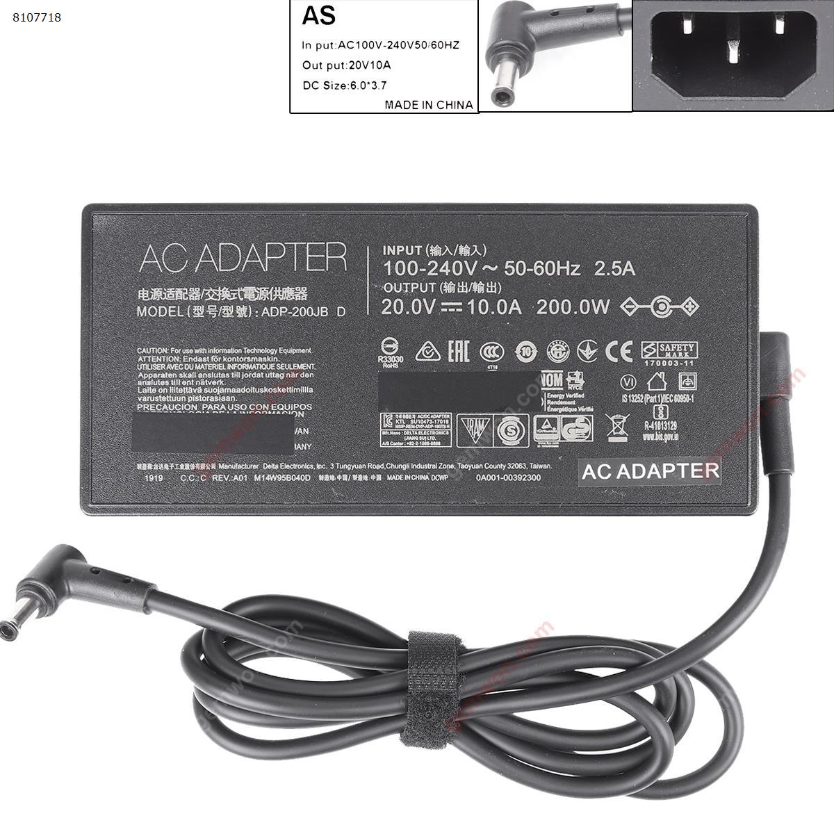 Picture of ASUS 20V 10A  Φ6.0 X 3.7MM  200W（HIGH COPY）.