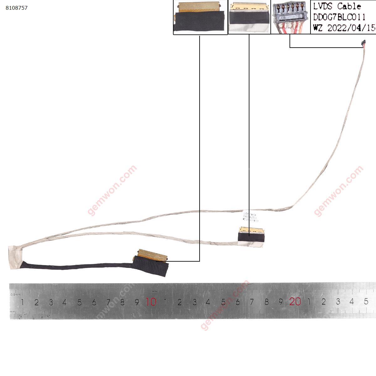 Picture of New LCD Display Screen Cable Replacement  For HP 15-CS 15-CS002N 15-CW 15t-cw tpn-Q208 Q210,30Pin