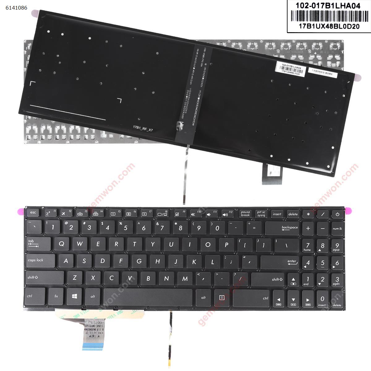Picture of New Replacement Laptop Keyboard For ASUS N580 N580V N580VD N580VN N580GD BLACK (Backlit) US Layout