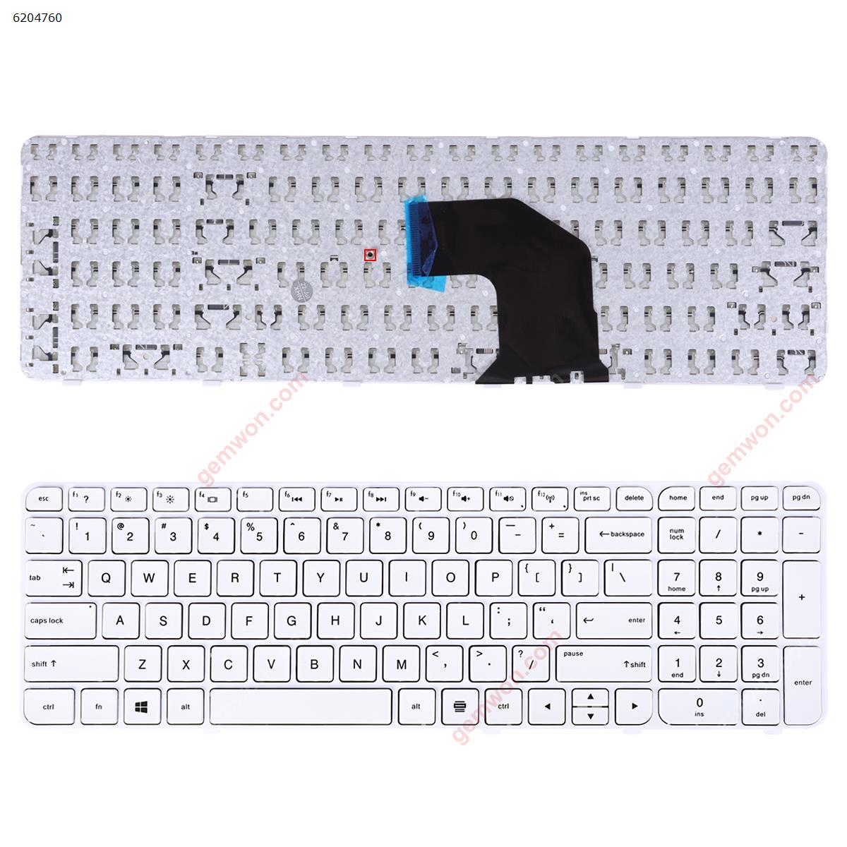 Picture of New Replacement Laptop Keyboard For HP G6-2000 WHITE FRAME WHITE WIN8 OEM US Layout