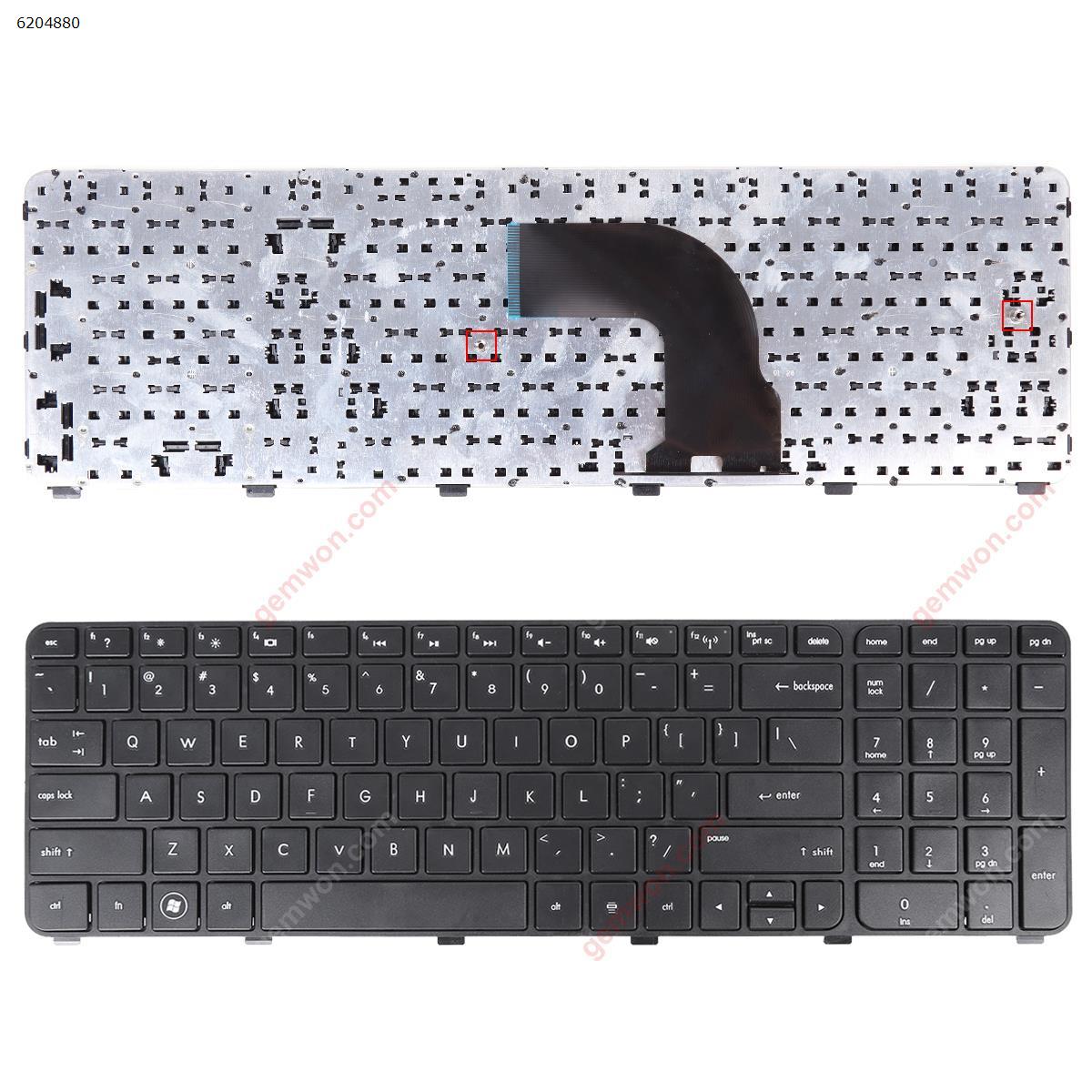 Picture of New Replacement Laptop Keyboard For HP DV7-7000 BLACK FRAME BLACK Win8 US Layout
