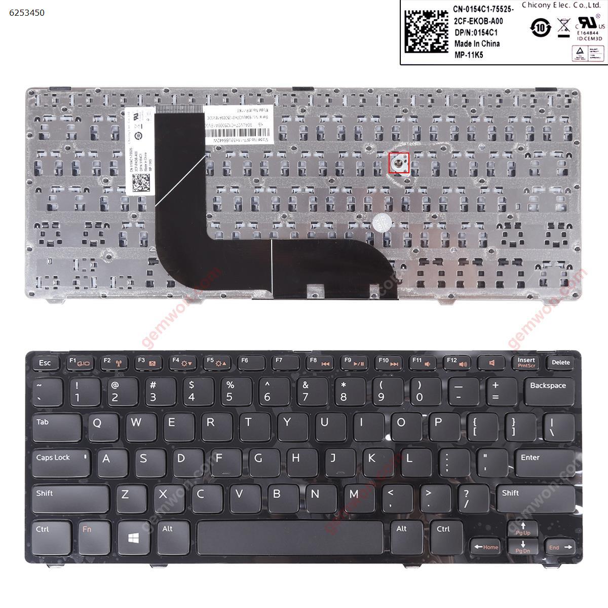 Picture of New Replacement Laptop Keyboard For DELL 14Z-5423 14Z-3360 GLOSSY FRAME BLACK(For Win8) US Layout