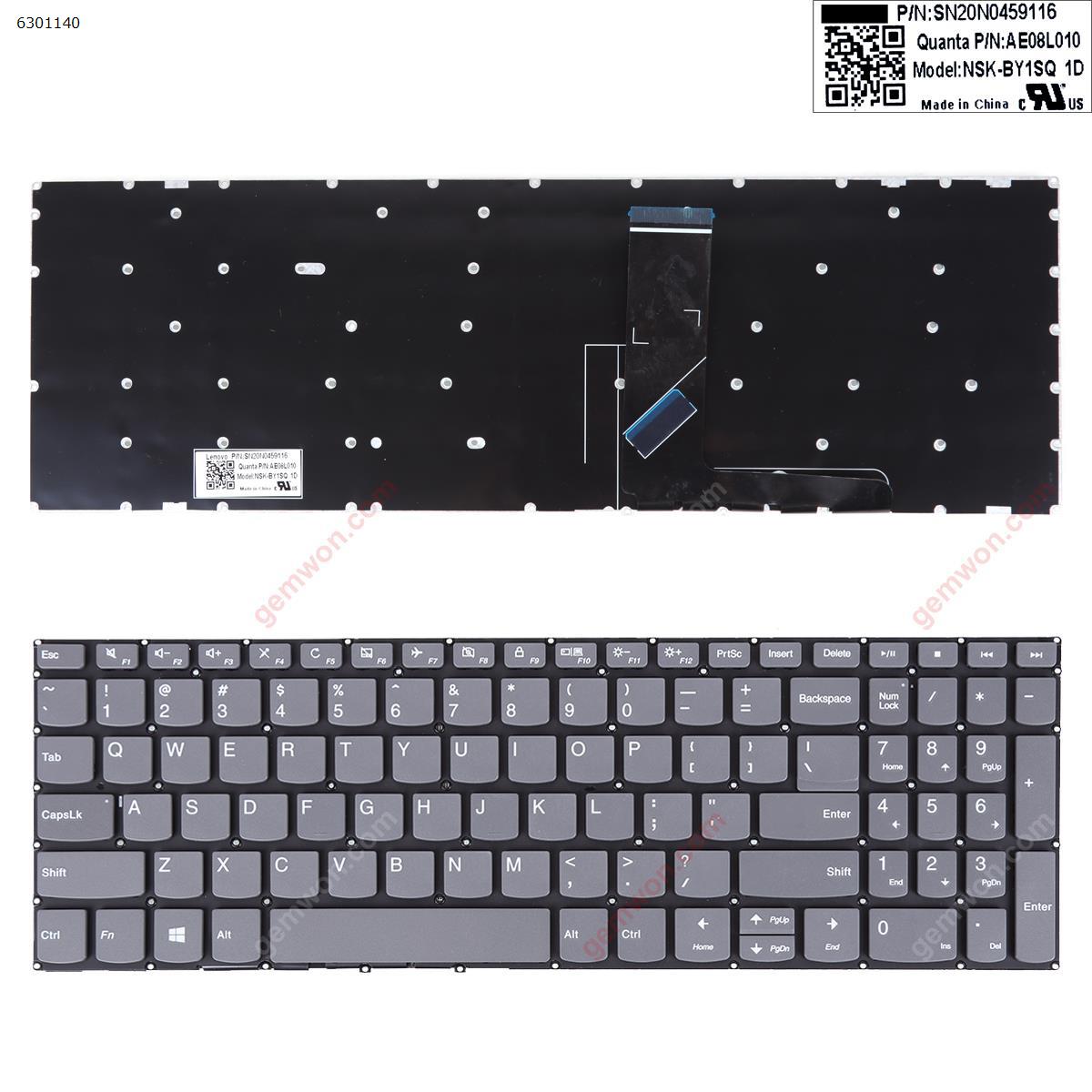 Picture of New Replacement Laptop Keyboard For Lenovo IdeaPad 330-15IKB GRAY win8(Without FRAME) US Layout