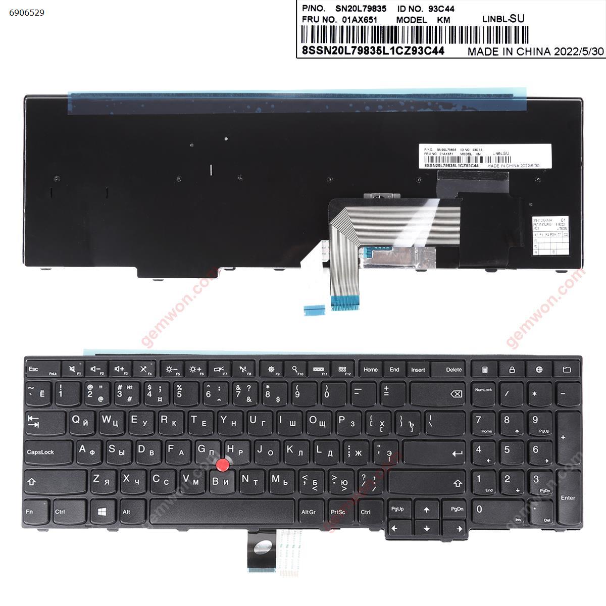 Picture of New Replacement Laptop Keyboard For IBM ThinkPad E531 T540 BLACK(with point stick For Win8)OEM RU Layout