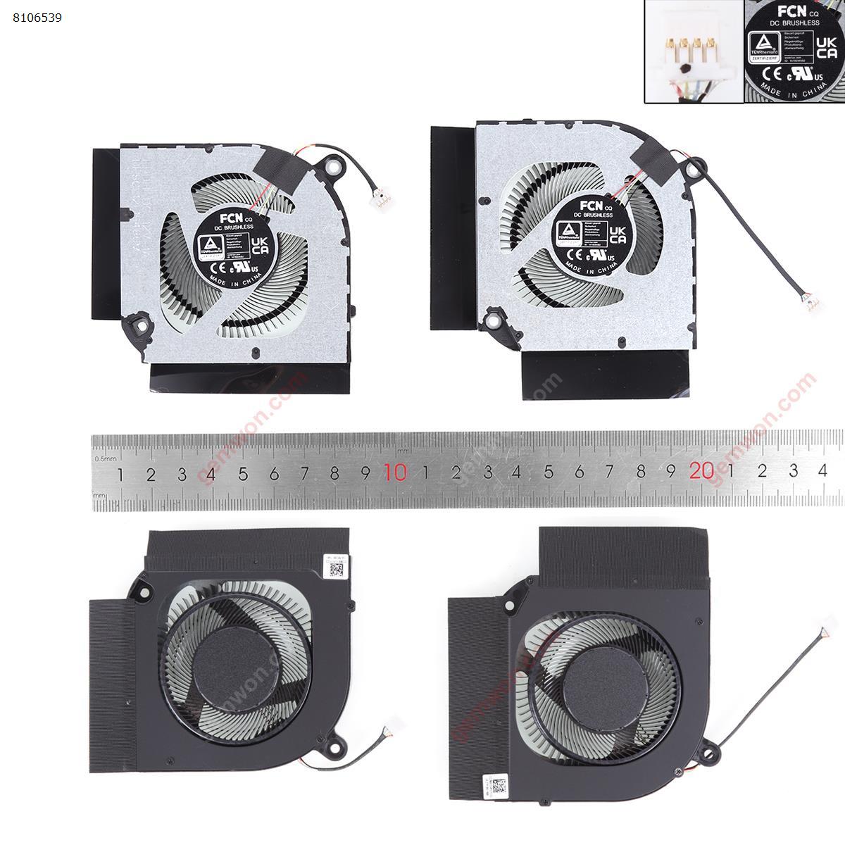 Picture of New Replacement CPU Cooling Fan For ACER ACER nitro 5 N22C1 AN515-58 N20C11 PH317-55（PH317 -55-78EX is not suitable） CPU+GPU 12V,ORG. DFSCK22005883M DFSCL12E16486M Layout