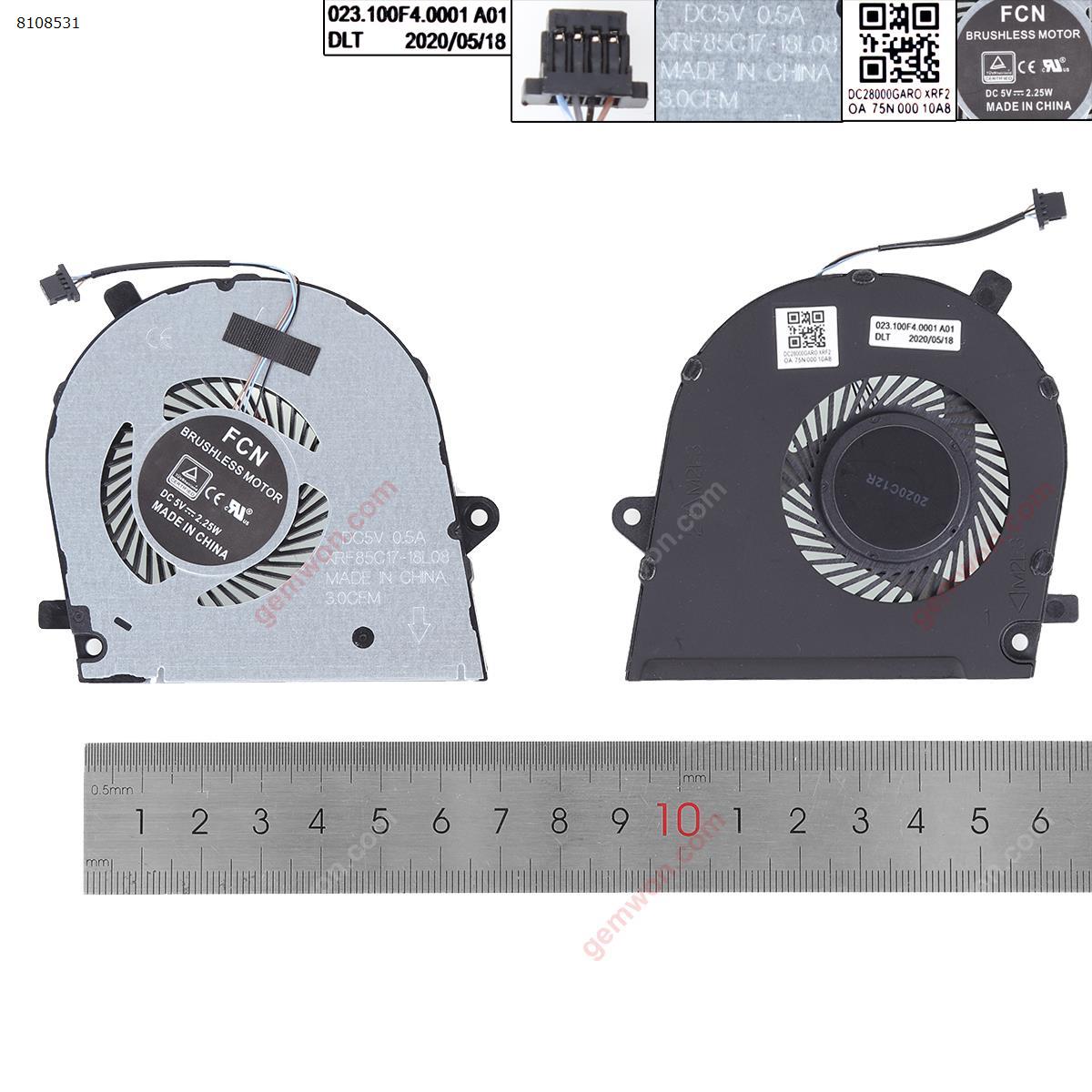 Picture of New Replacement CPU Cooling Fan For Dell Vostro 5390 5391 CPU Fan 0TCV60 High copy. DFS5K12214161J Layout