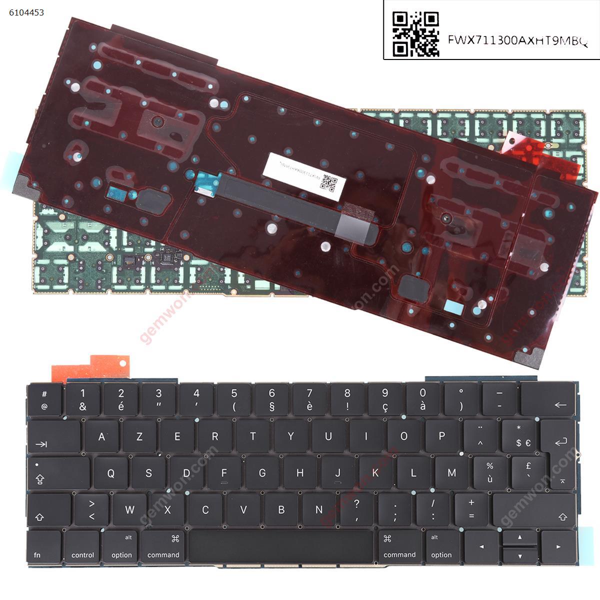 Picture of New Replacement Laptop Keyboard For Apple MacBook Pro 13.3" A1706 Black (With Backlit Board) FR Layout