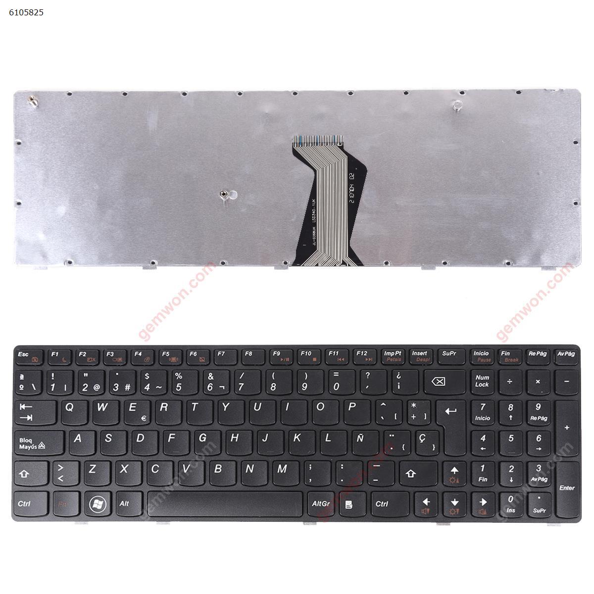 Picture of New Replacement Laptop Keyboard For LENOVO  V570 B570 B590 BLACK FRAME BLACK OEM SP Layout