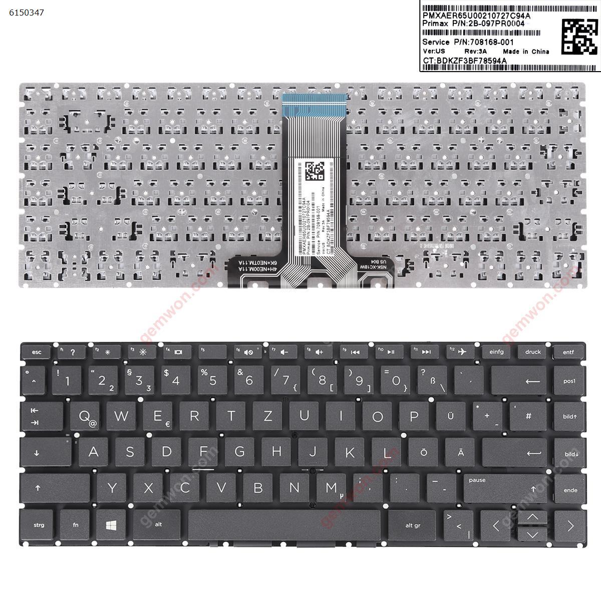 Picture of New Replacement Laptop Keyboard For HP 14-cd0000 14-ce0000 14-cf0000 14-ck0000 14-cm0000 BLACK(Without FRAME,Long Cable） GR Layout