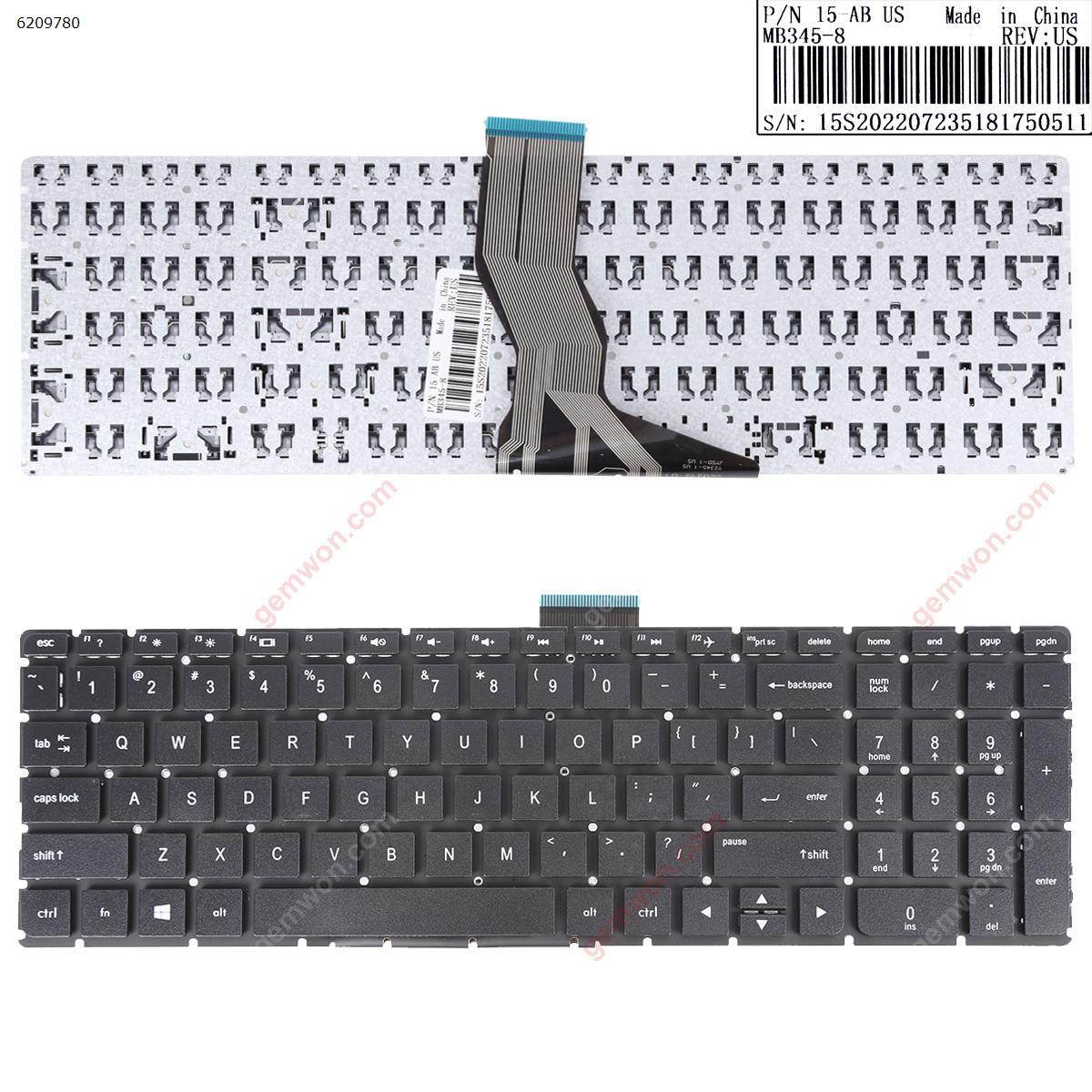 Picture of New Replacement Laptop Keyboard For HP Pavilion 15-AB BLACK (Without FRAME,Without Foil,Win8) US Layout