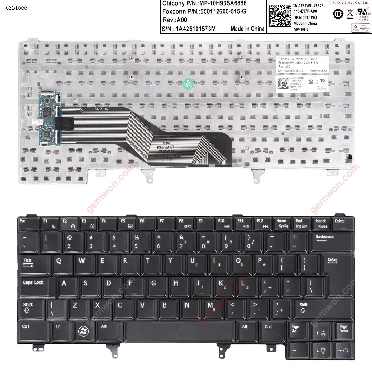 Picture of New Replacement Laptop Keyboard For DELL Latitude E6420 E5420 E6220 E6320 E6430 BLACK(Without Point stick ，OEM ) UI Layout