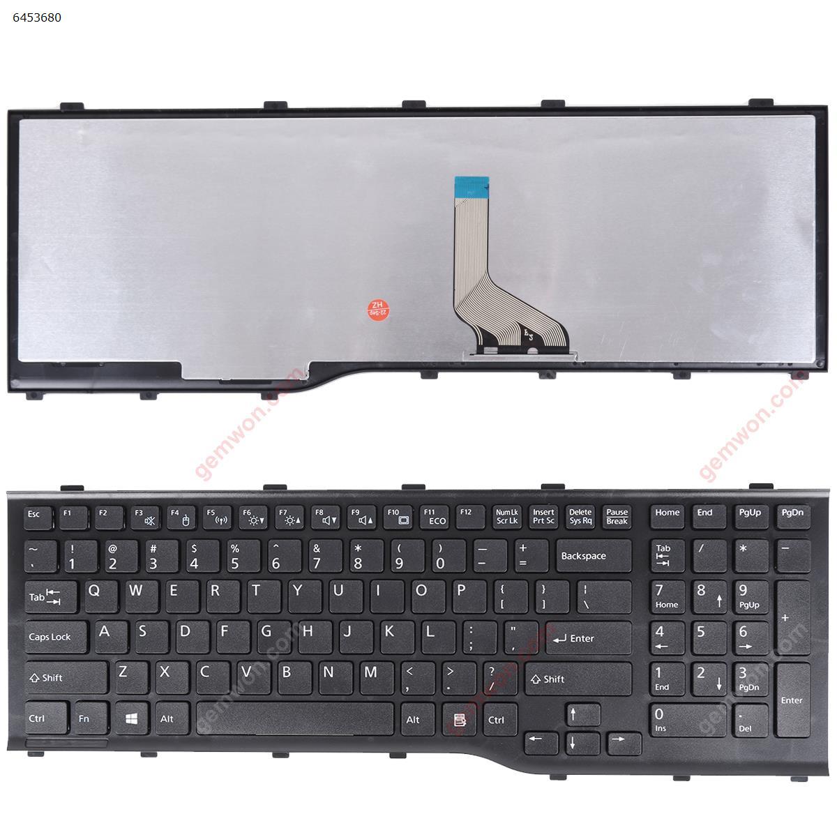 Picture of New Replacement Laptop Keyboard For FUJITSU Lifebook A532 N532 NH53  AH532 2 BLACK FRAME BLACK (For Win8) US Layout