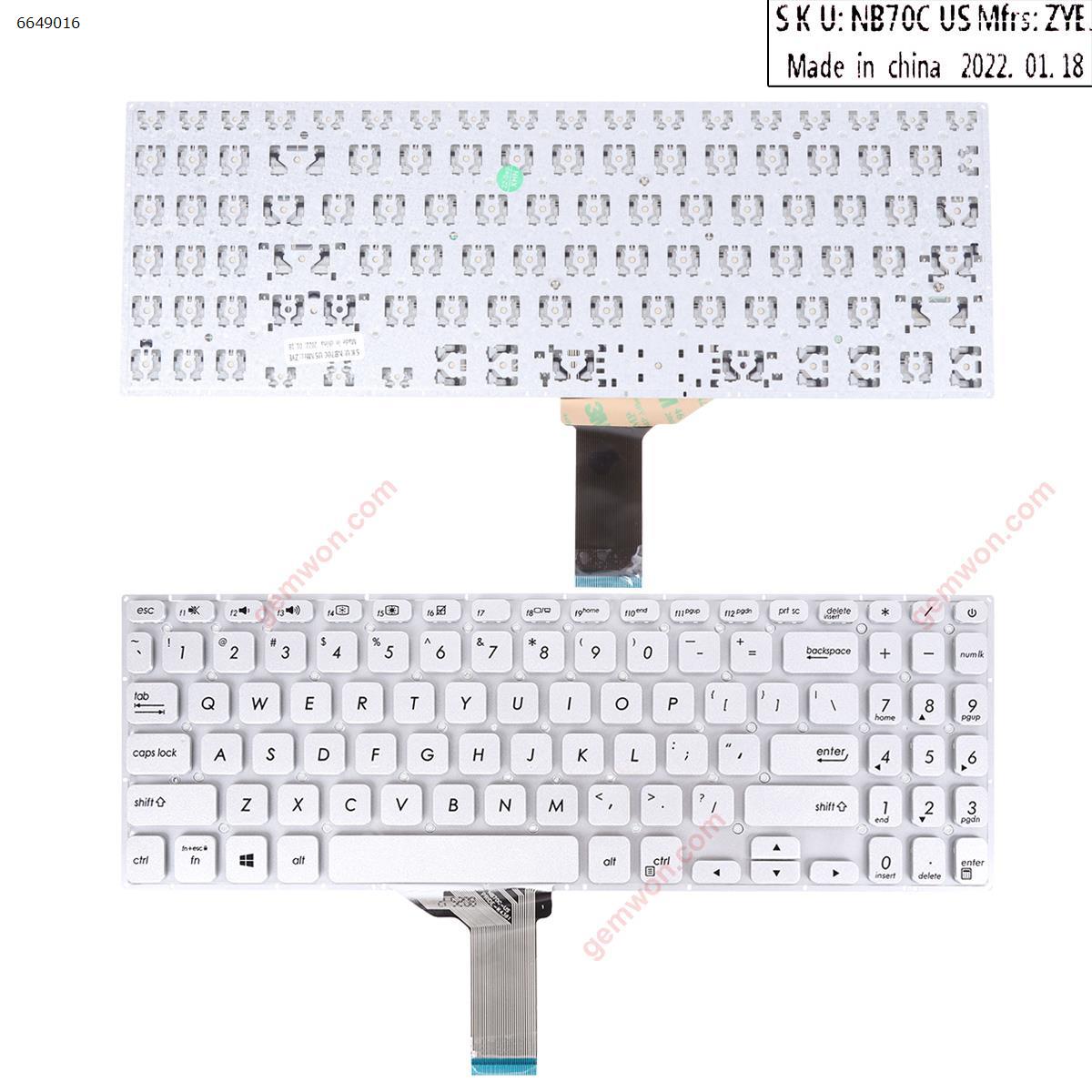 Picture of New Replacement Laptop Keyboard For ASUS Vivobook S530UA S530UN S530FA S5300F S5300FN SILVER（Without FRAME） US Layout