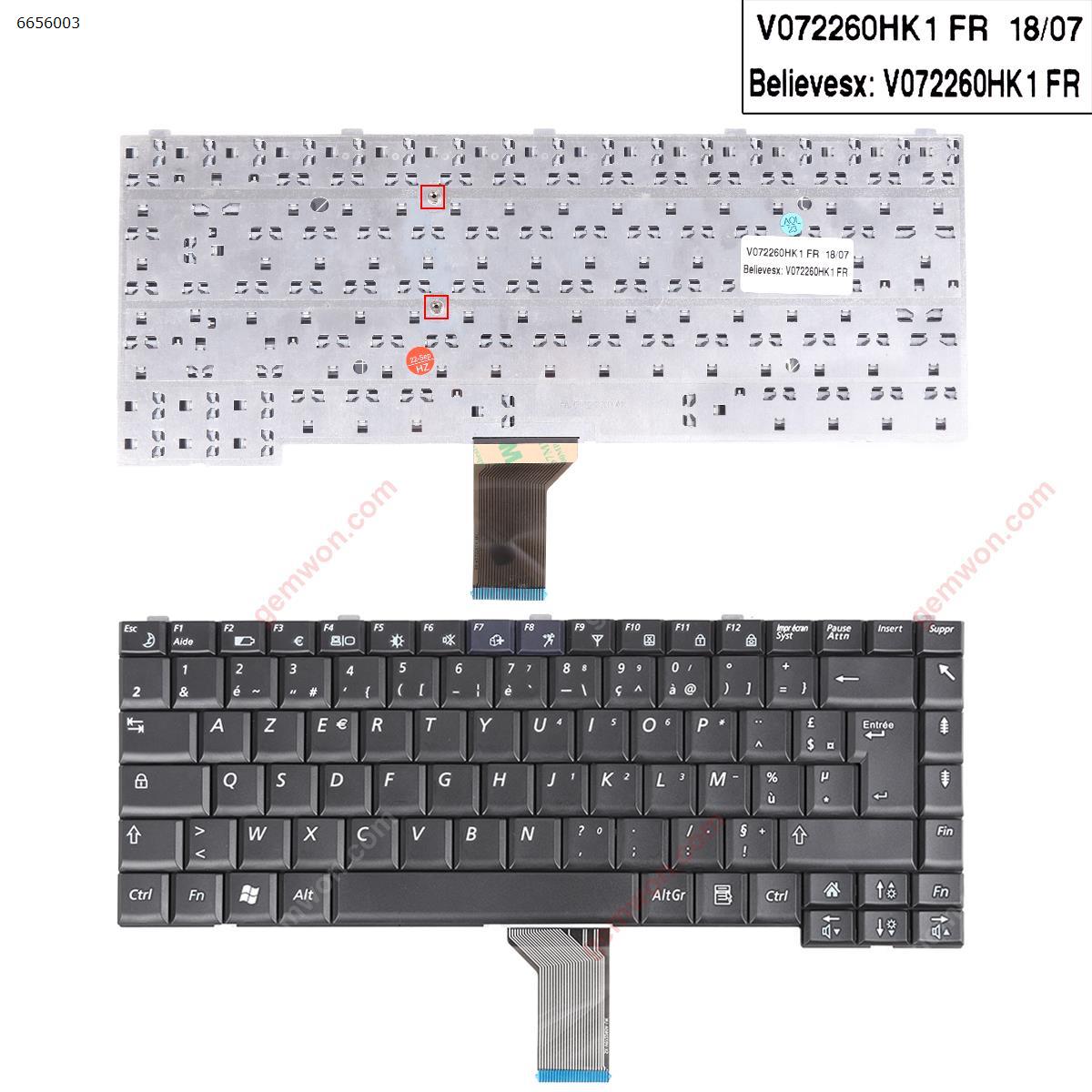 Picture of New Replacement Laptop Keyboard For SAMSUNG R60 BLACK FR Layout