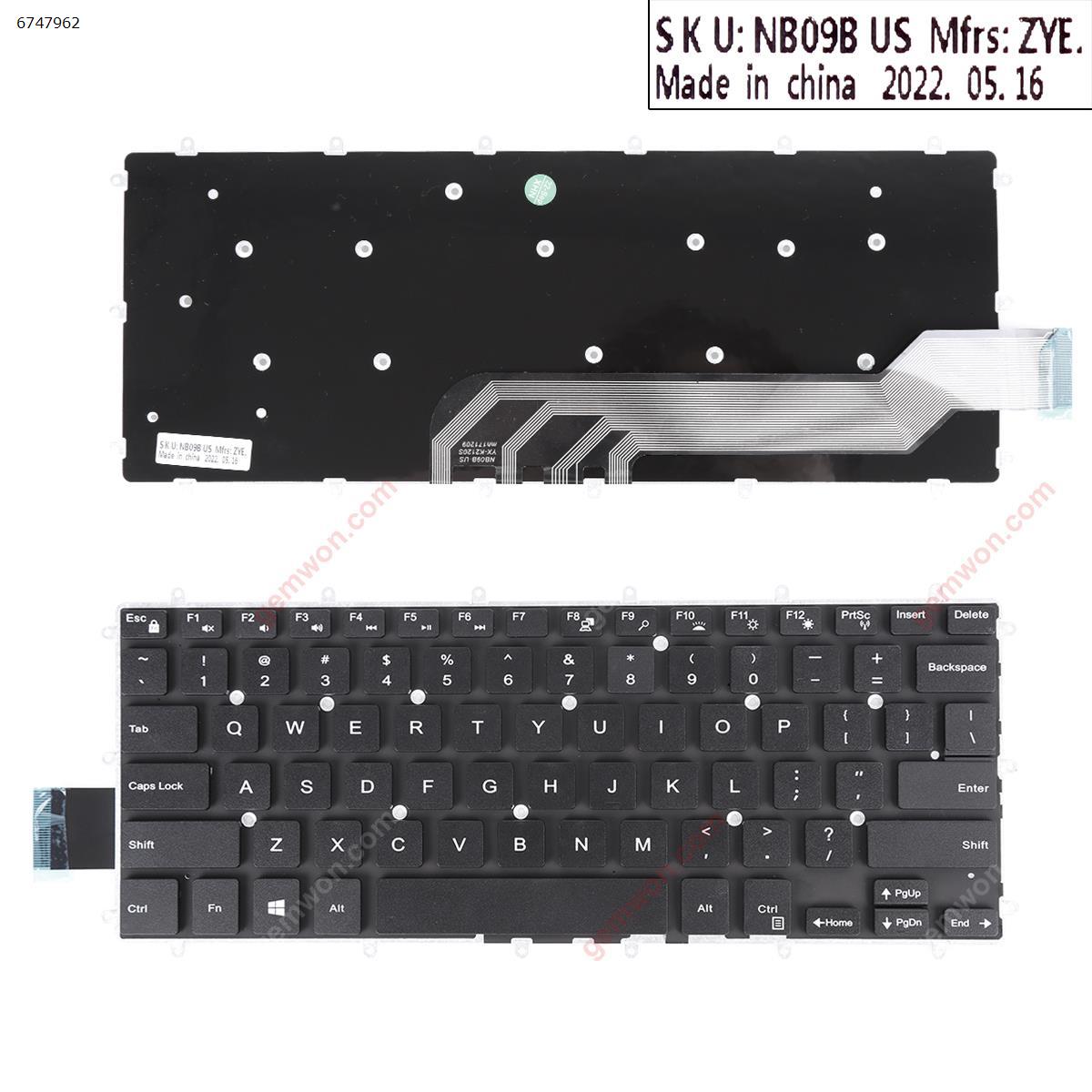 Picture of New Replacement Laptop Keyboard For Dell Inspiron 13 5368 5378 5379 7378 7460 7466 7472 7569 7579 P69G BLACK (Without FRAME） US Layout
