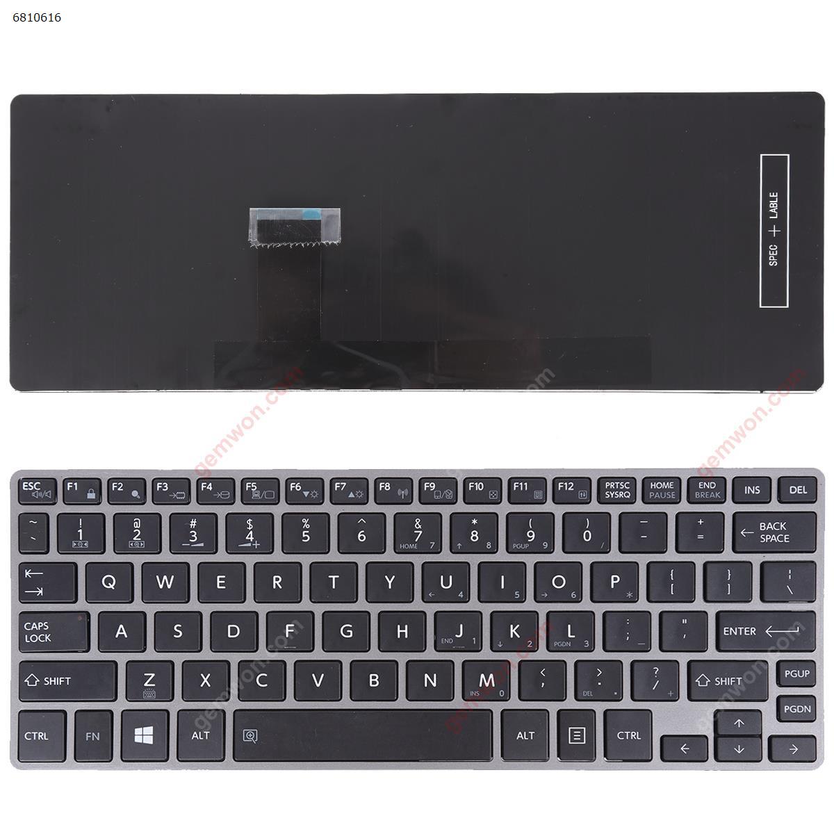 Picture of New Replacement Laptop Keyboard For TOSHIBA Z30-B GRAY FRAME BLACK(For Win8,Without Point stick) US Layout