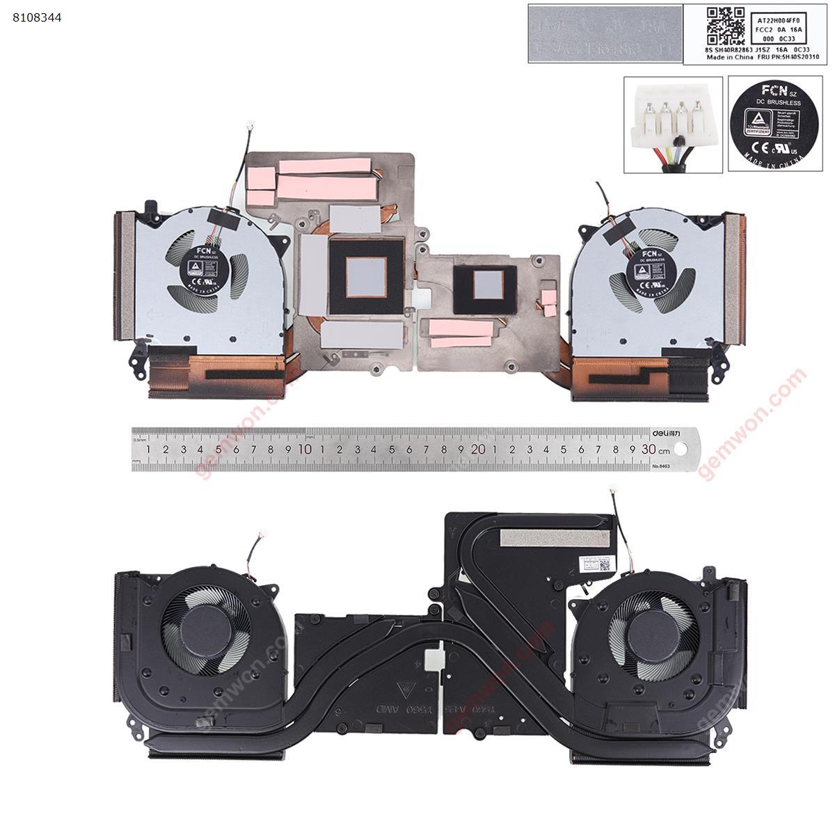 Picture of New Replacement CPU Cooling Fan For Lenovo Legion 5-15ACH6H Thermal Heatsink Fan 5H40S20310. 5H40S20310 Layout