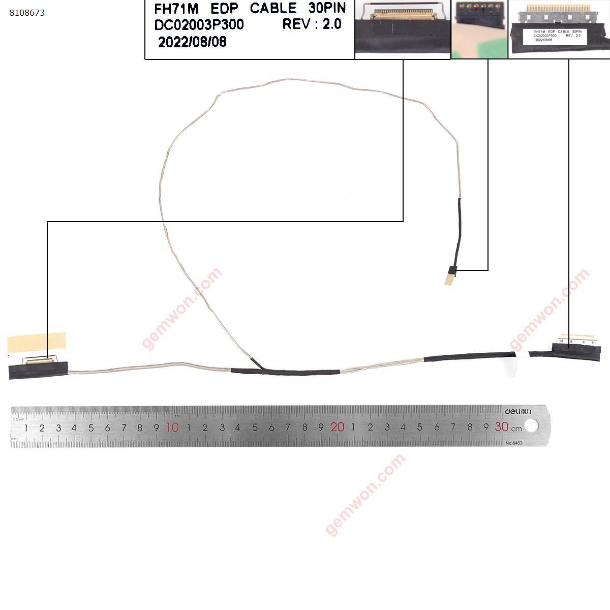 Picture of New LCD Display Screen Cable Replacement  For Acer AN517-41 an517-52-72QF 30pin.
