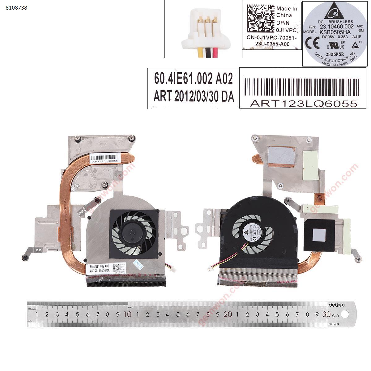 Picture of New Replacement CPU Cooling Fan For Dell Inspiron N5110 CPU Fan+Heatsink,ORG. J1VPC Layout