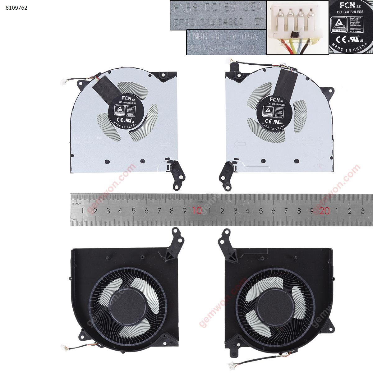Picture of New Replacement CPU Cooling Fan For LENOVO Legion Y7000 Y7000P R7000 R7000P 2021 L+R 5V（ORG）. N/A Layout