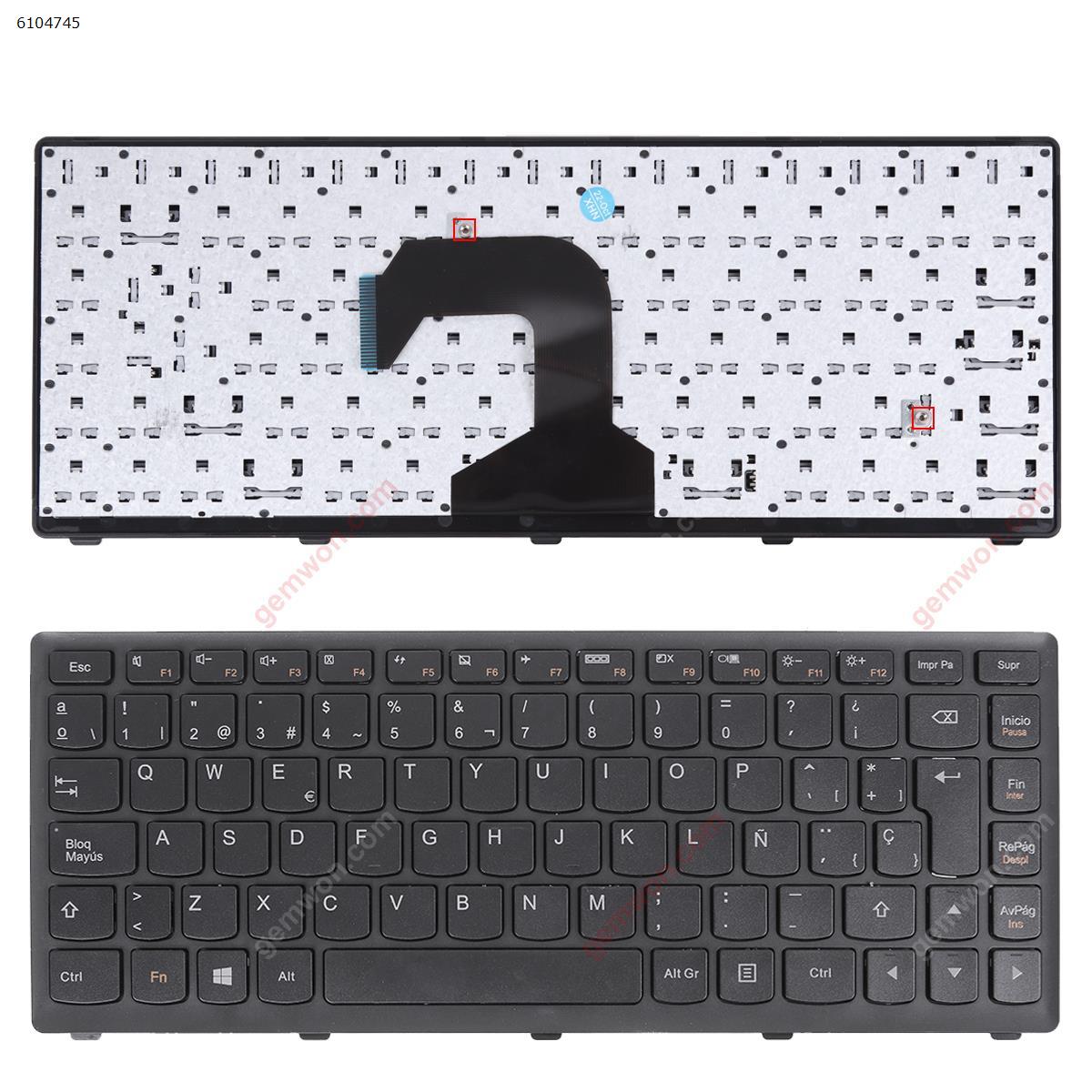 Picture of New Replacement Laptop Keyboard For LENOVO S400 BLACK FRAME BLACK(Win8) SP Layout