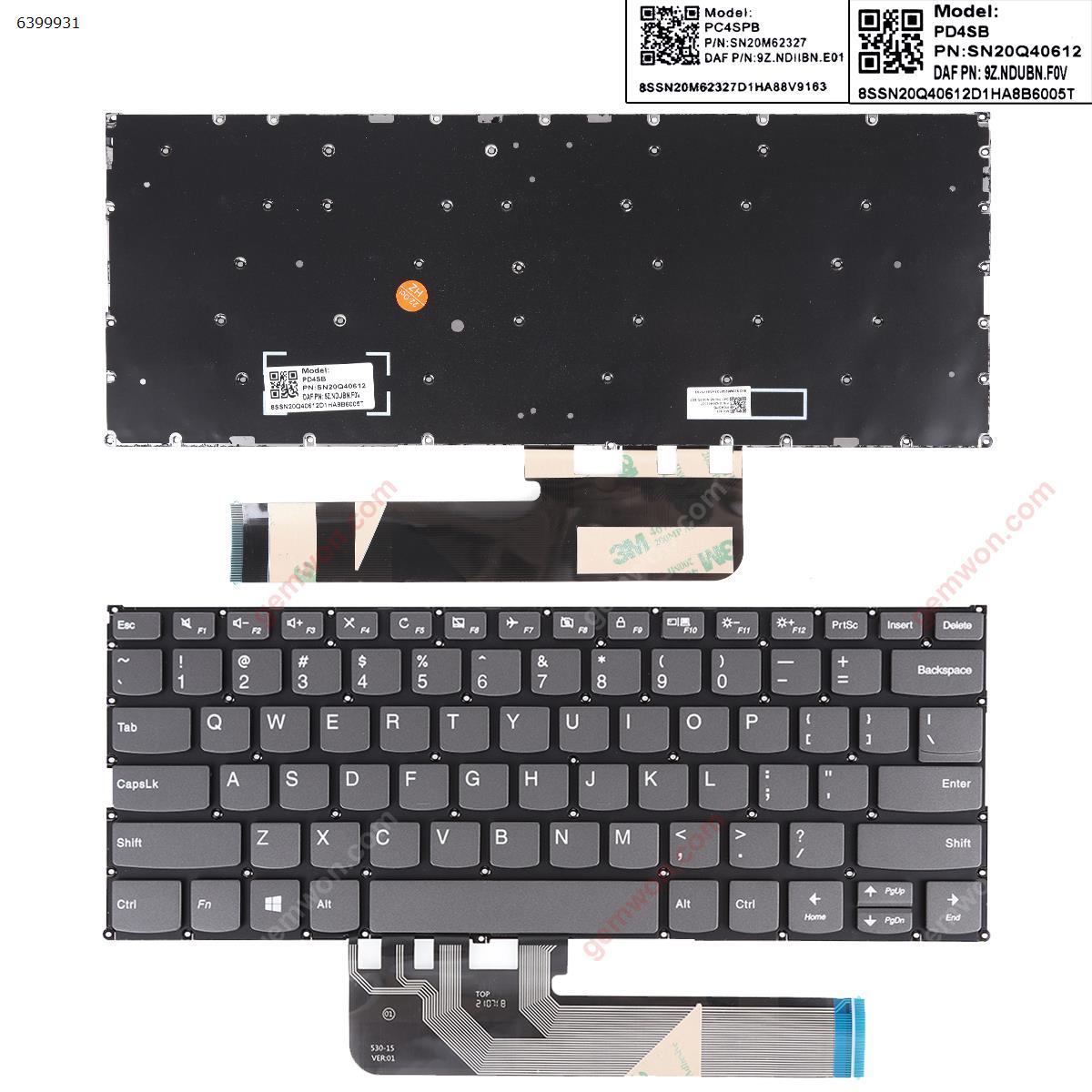 Picture of New Replacement Laptop Keyboard For Lenovo YOGA 530-14IKB 530-14ARR 530 530-14 GRAY(OEM) US Layout