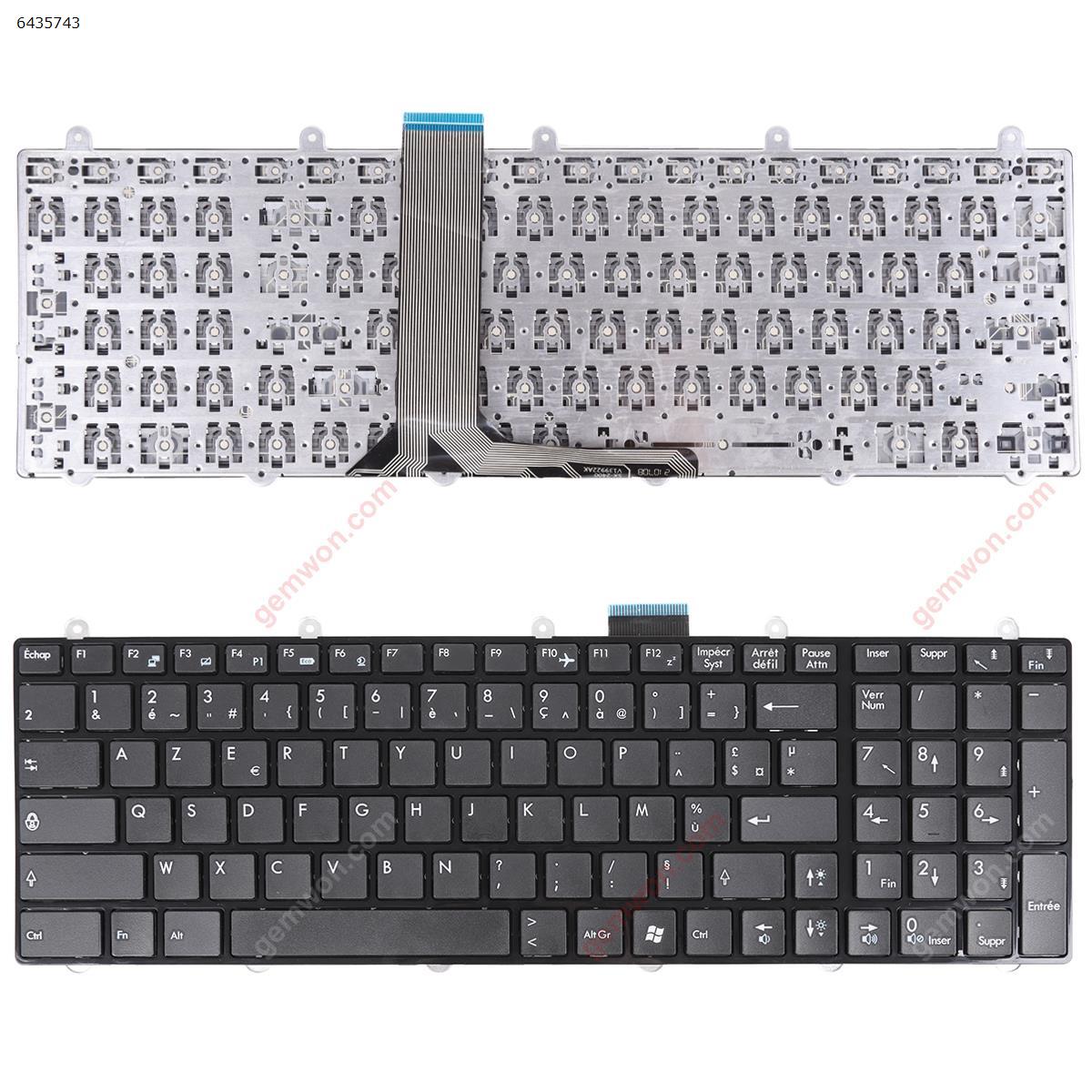 Picture of New Replacement Laptop Keyboard For MSI GT60 GT70 GT780 GT783 GX780 BLACK FRAME BLACK Small Enter(WIN8) FR Layout
