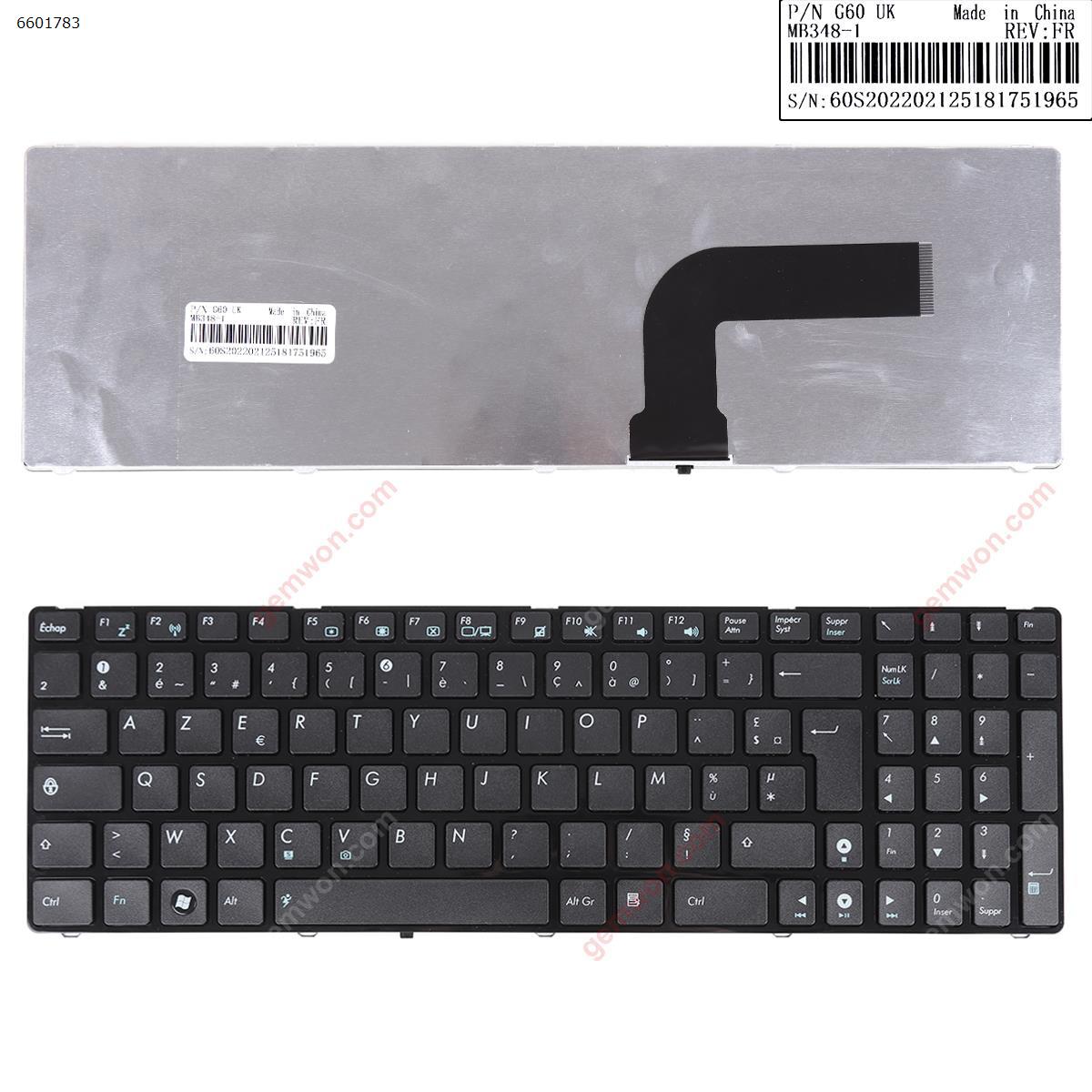 Picture of New Replacement Laptop Keyboard For ASUS G73 K52 G60 GLOSSY FRAME BLACK (version 2) FR Layout